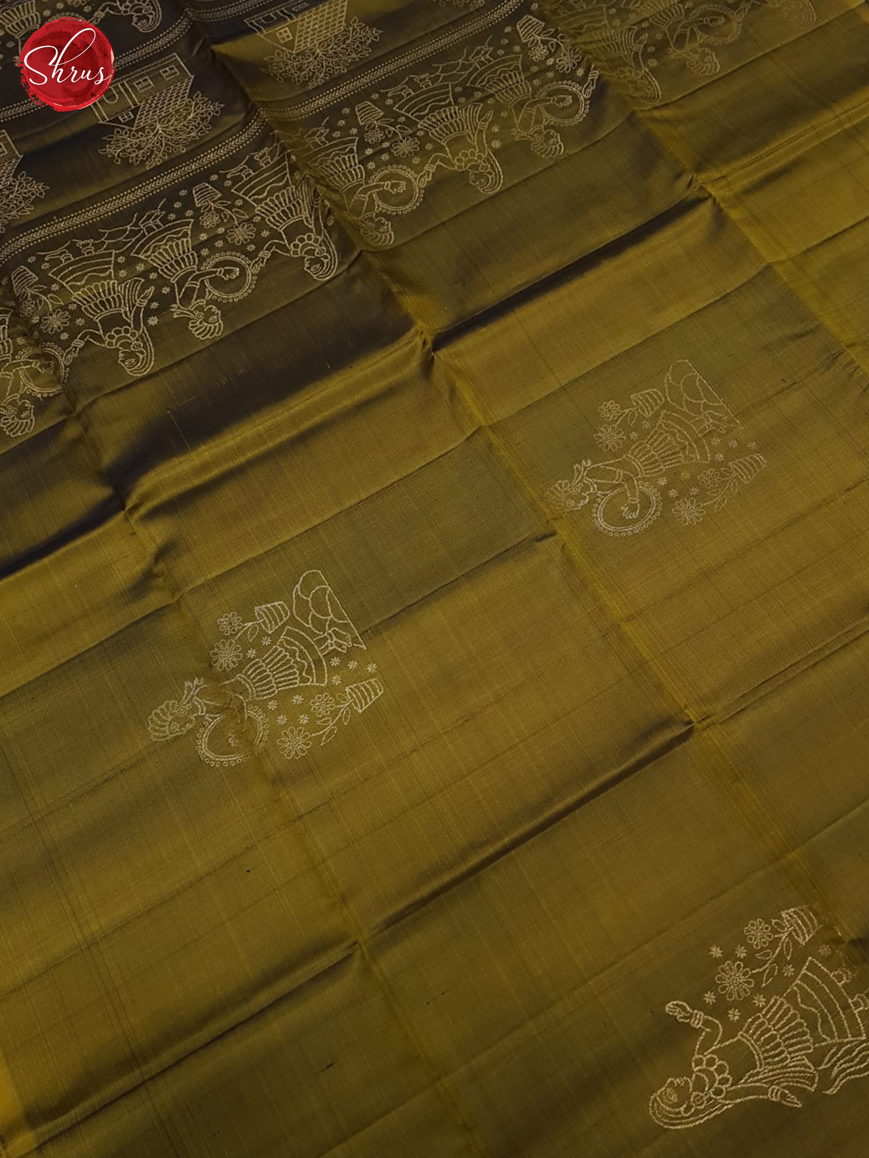 Green(single tone)- soft silk saree - Shop on ShrusEternity.com