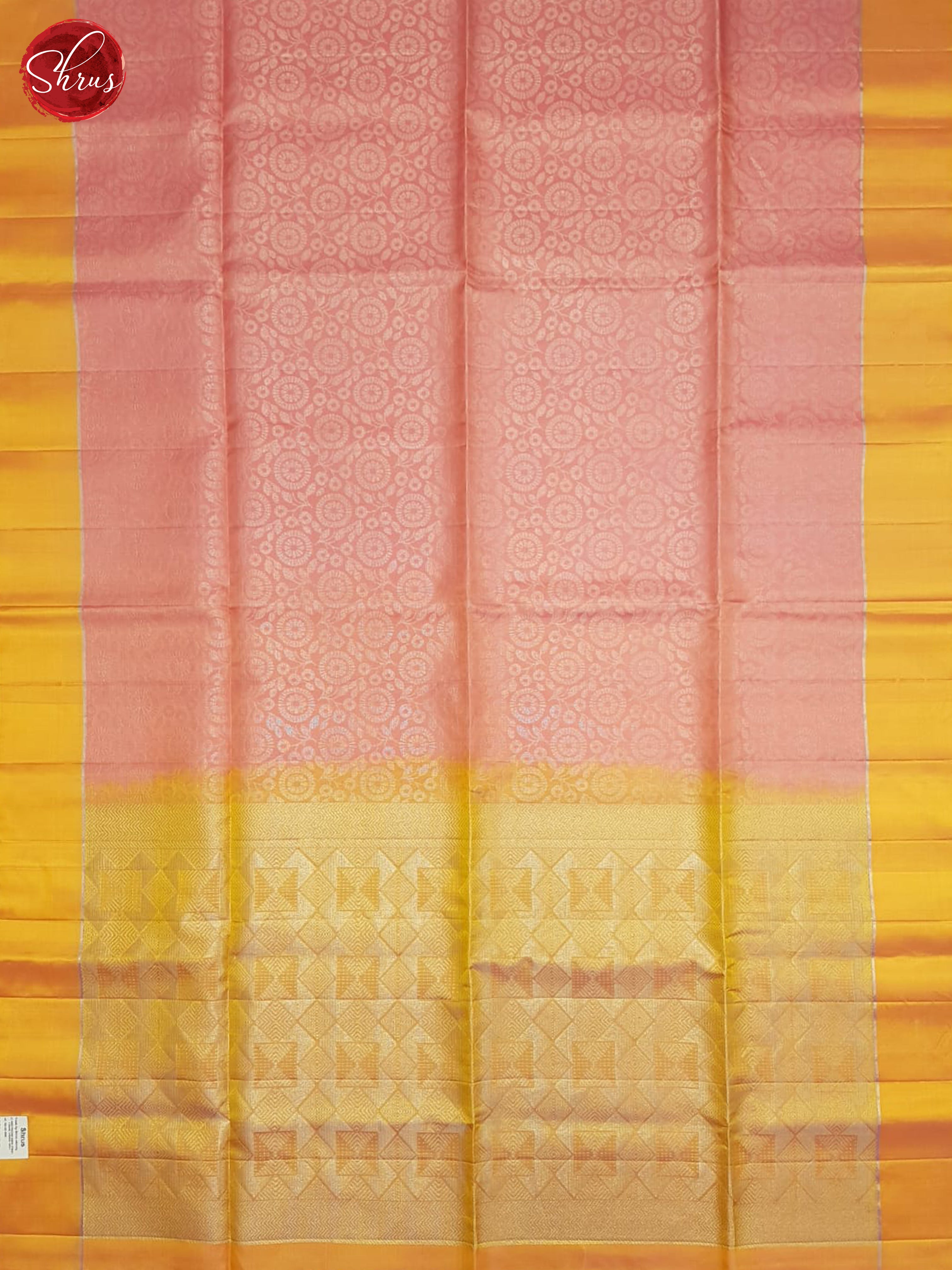 Candy Pink And Mustard  - Soft silk Saree - Shop on ShrusEternity.com