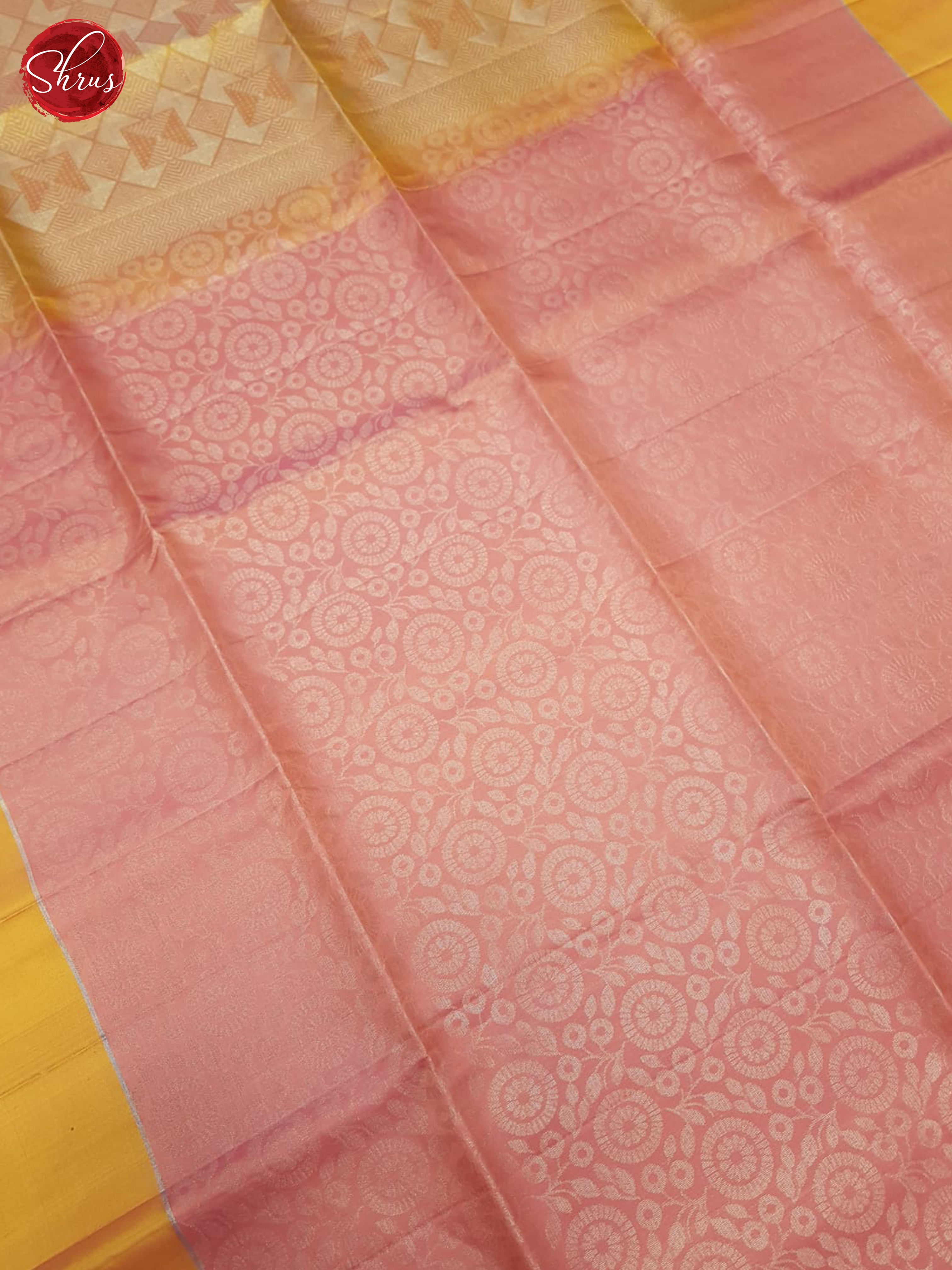 Candy Pink And Mustard  - Soft silk Saree - Shop on ShrusEternity.com