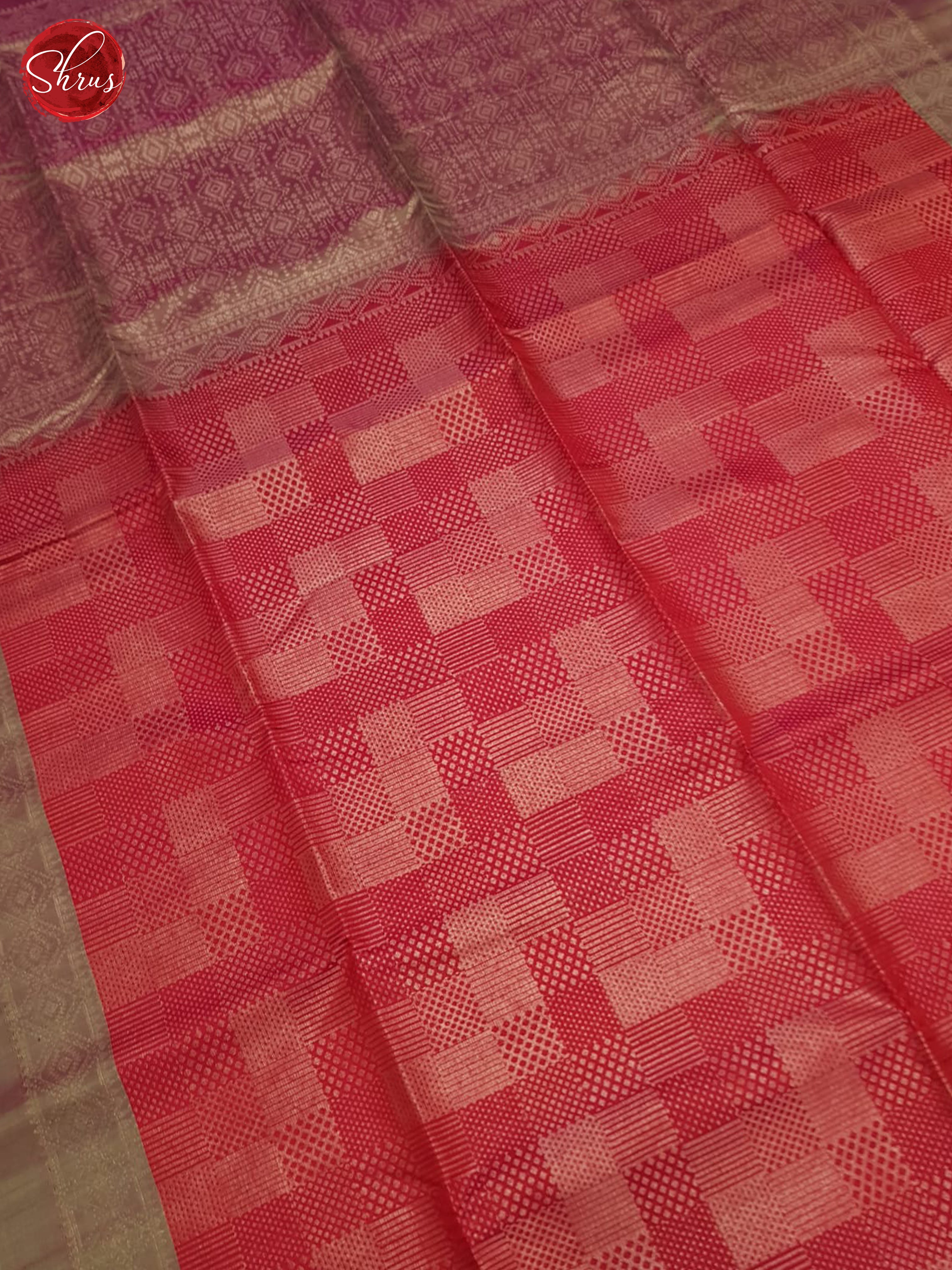 Red And Dusty Wine-Soft silk saree - Shop on ShrusEternity.com