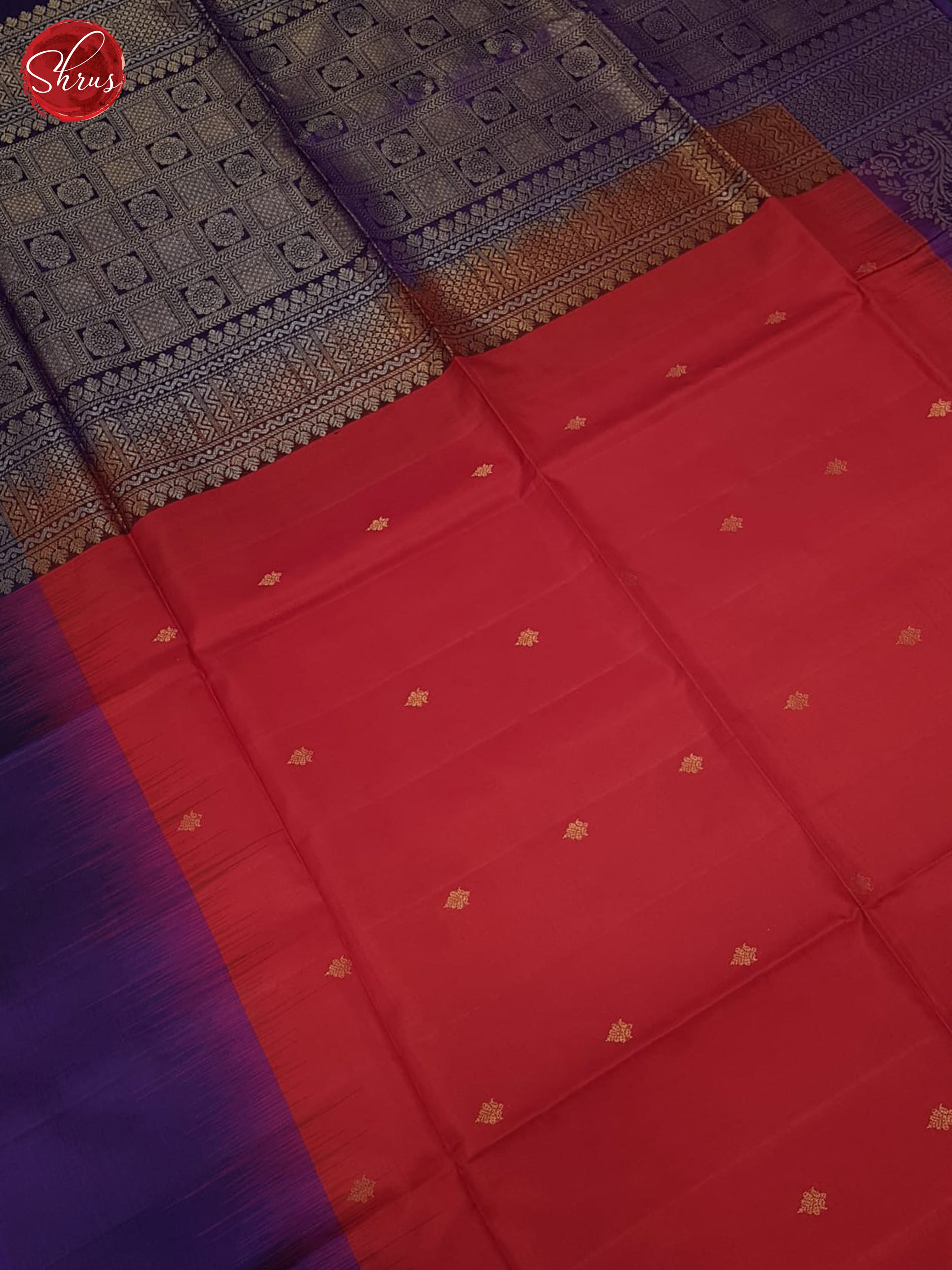 Red And Purple  - Soft silk Saree - Shop on ShrusEternity.com