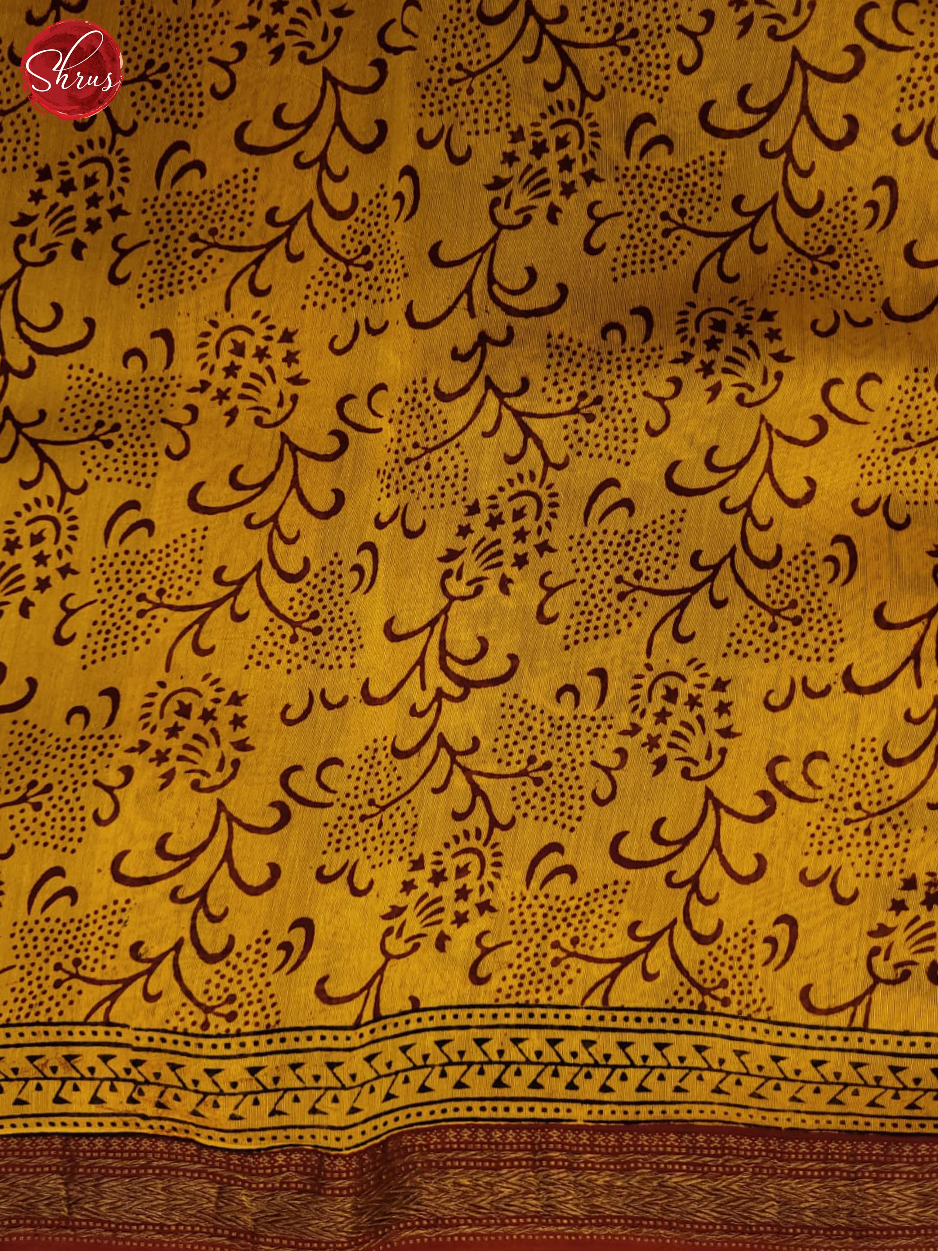 Maroon and mustard- Maheshwari Silk Cotton - Shop on ShrusEternity.com