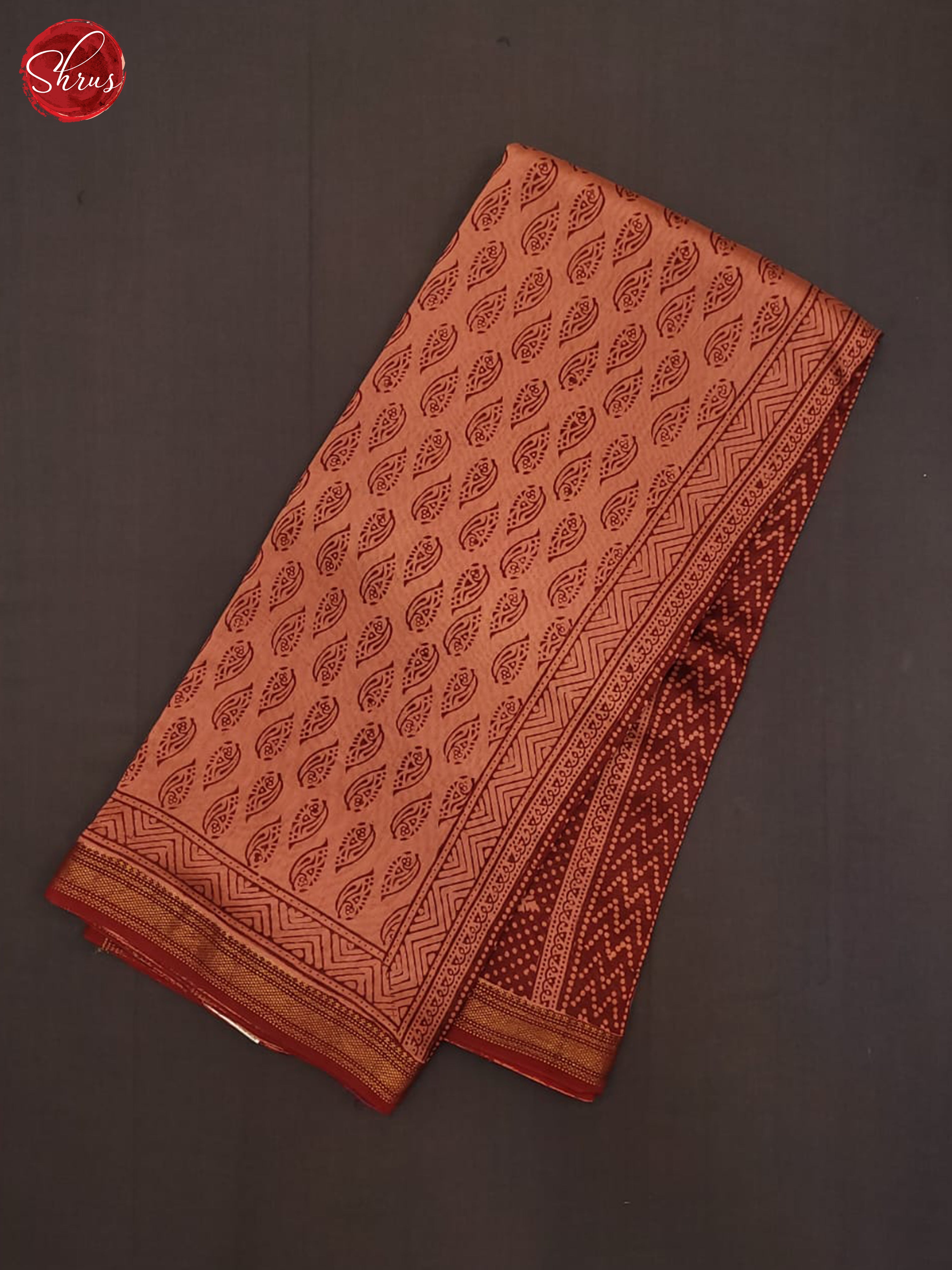 Maroon - Maheshwari silk cotton - Shop on ShrusEternity.com