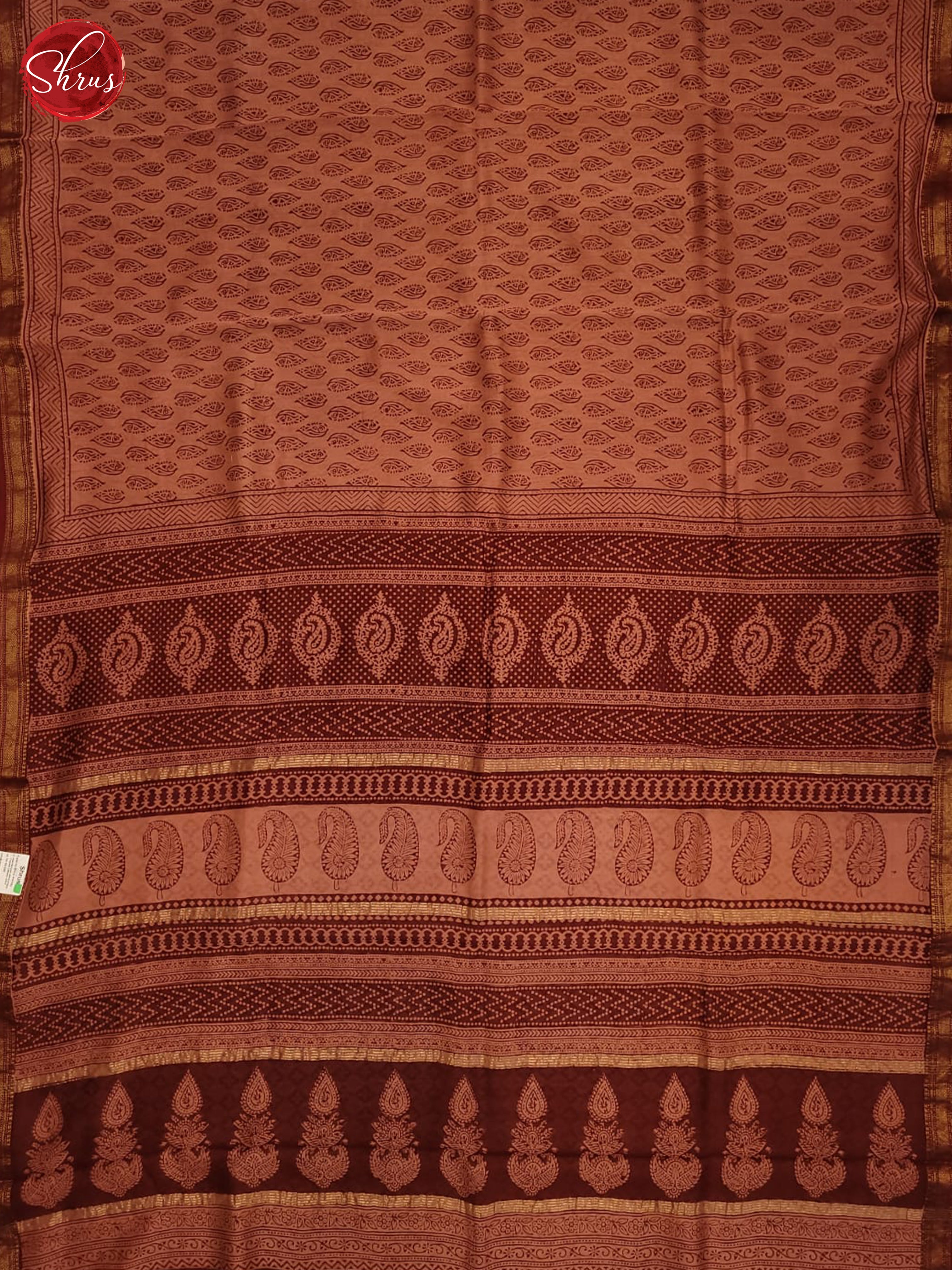 Maroon - Maheshwari silk cotton - Shop on ShrusEternity.com