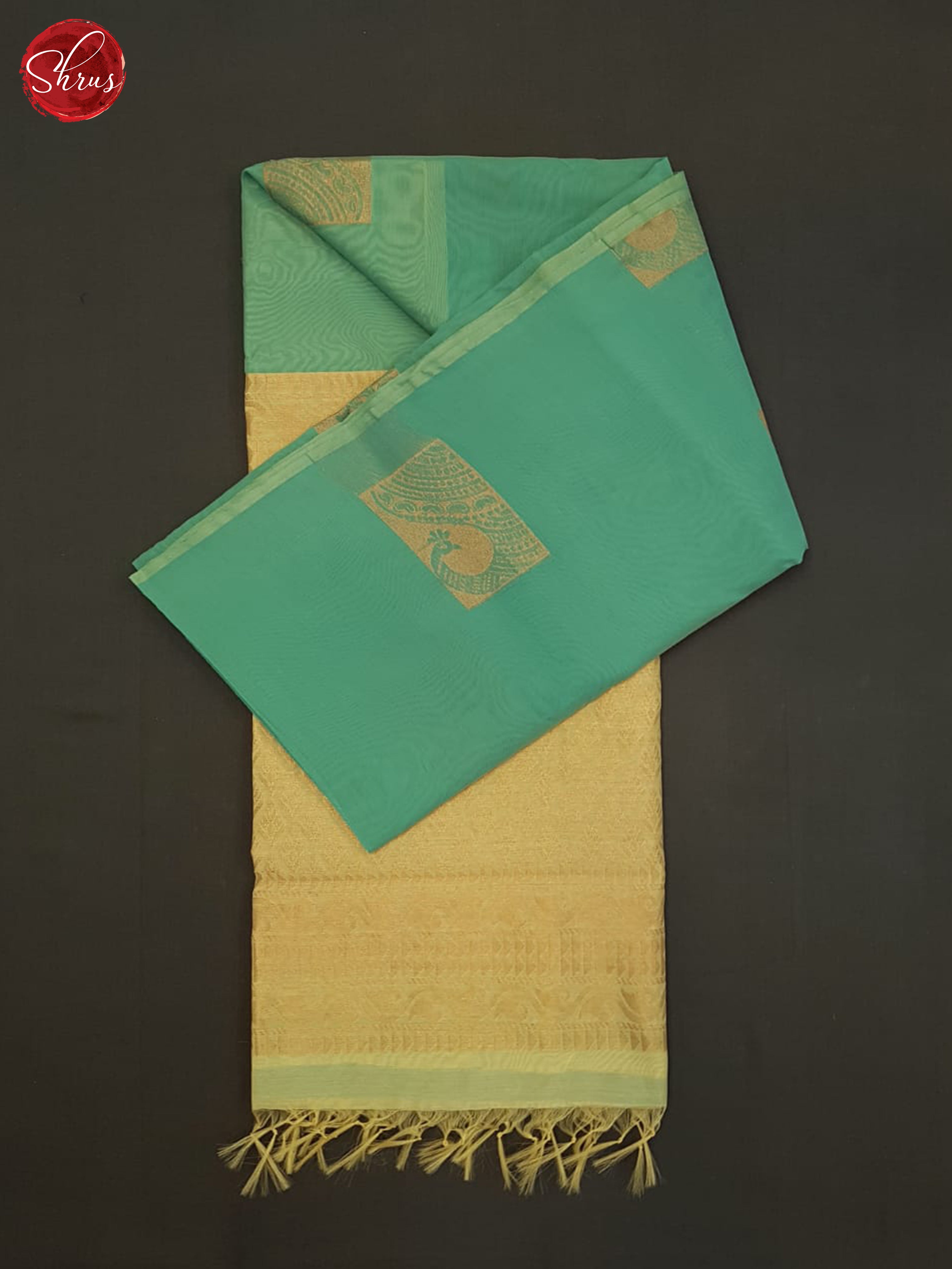 Green And Beige-Semi Silk Cotton Saree - Shop on ShrusEternity.com