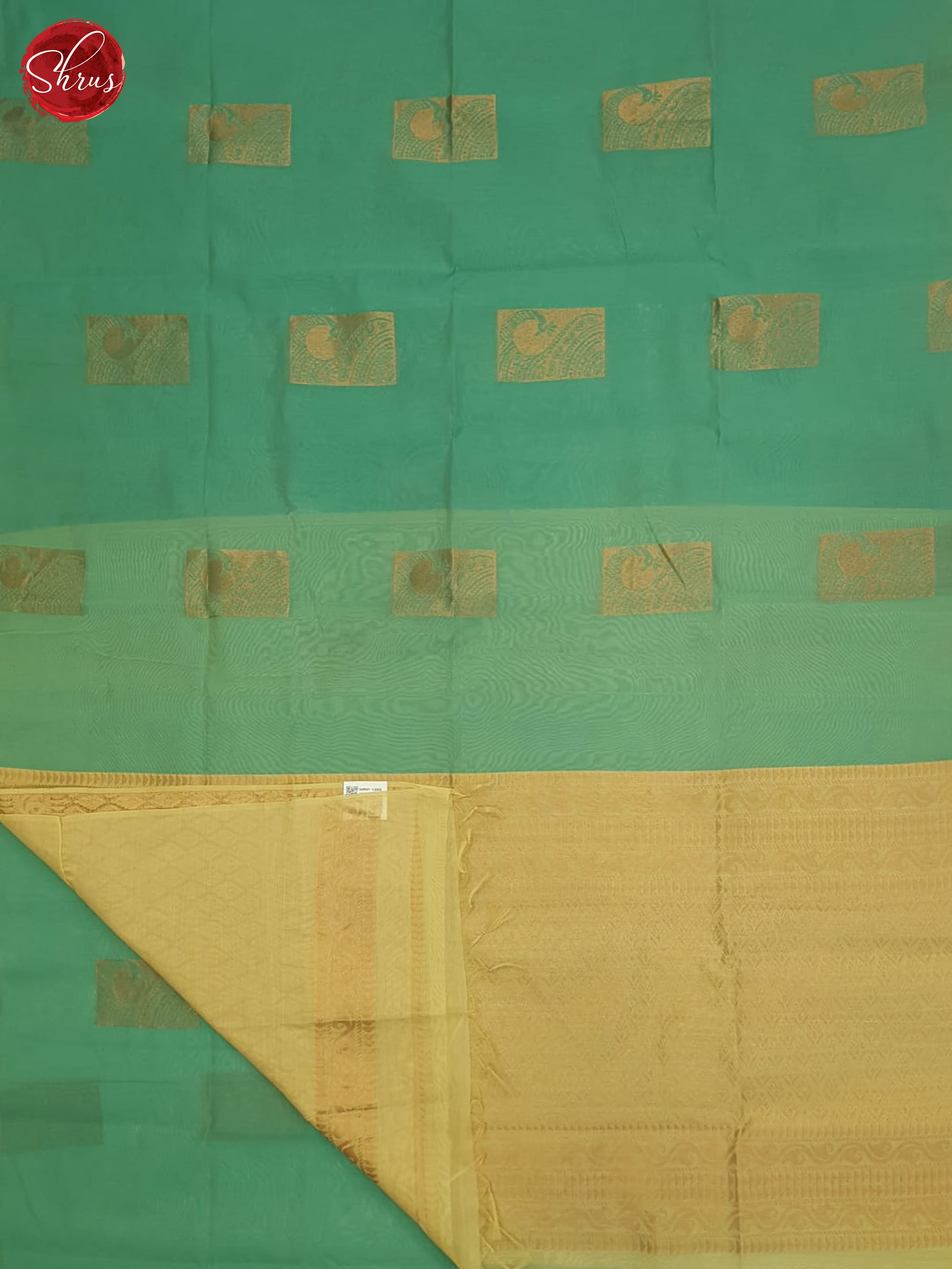 Green And Beige-Semi Silk Cotton Saree - Shop on ShrusEternity.com