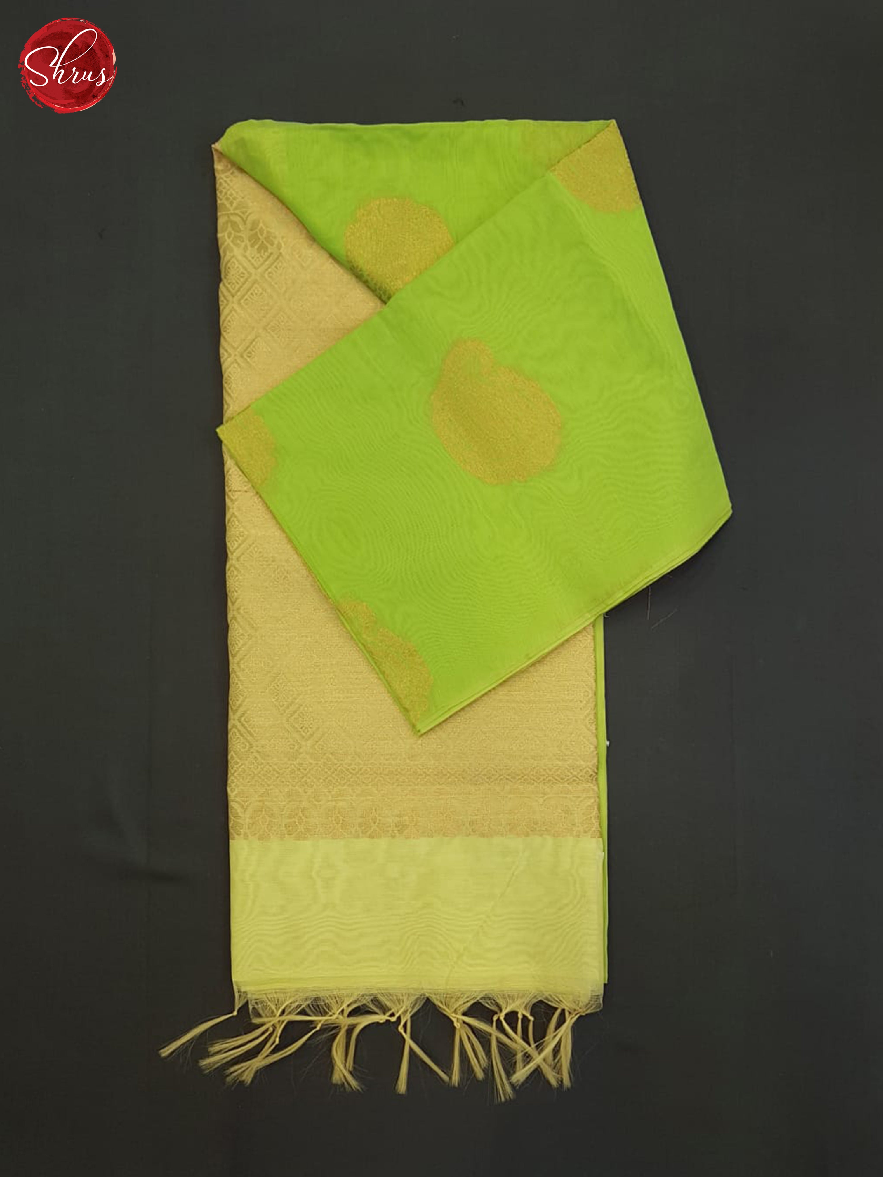 Green And Beige-Semi Silk Cotton Saree - Shop on ShrusEternity.com
