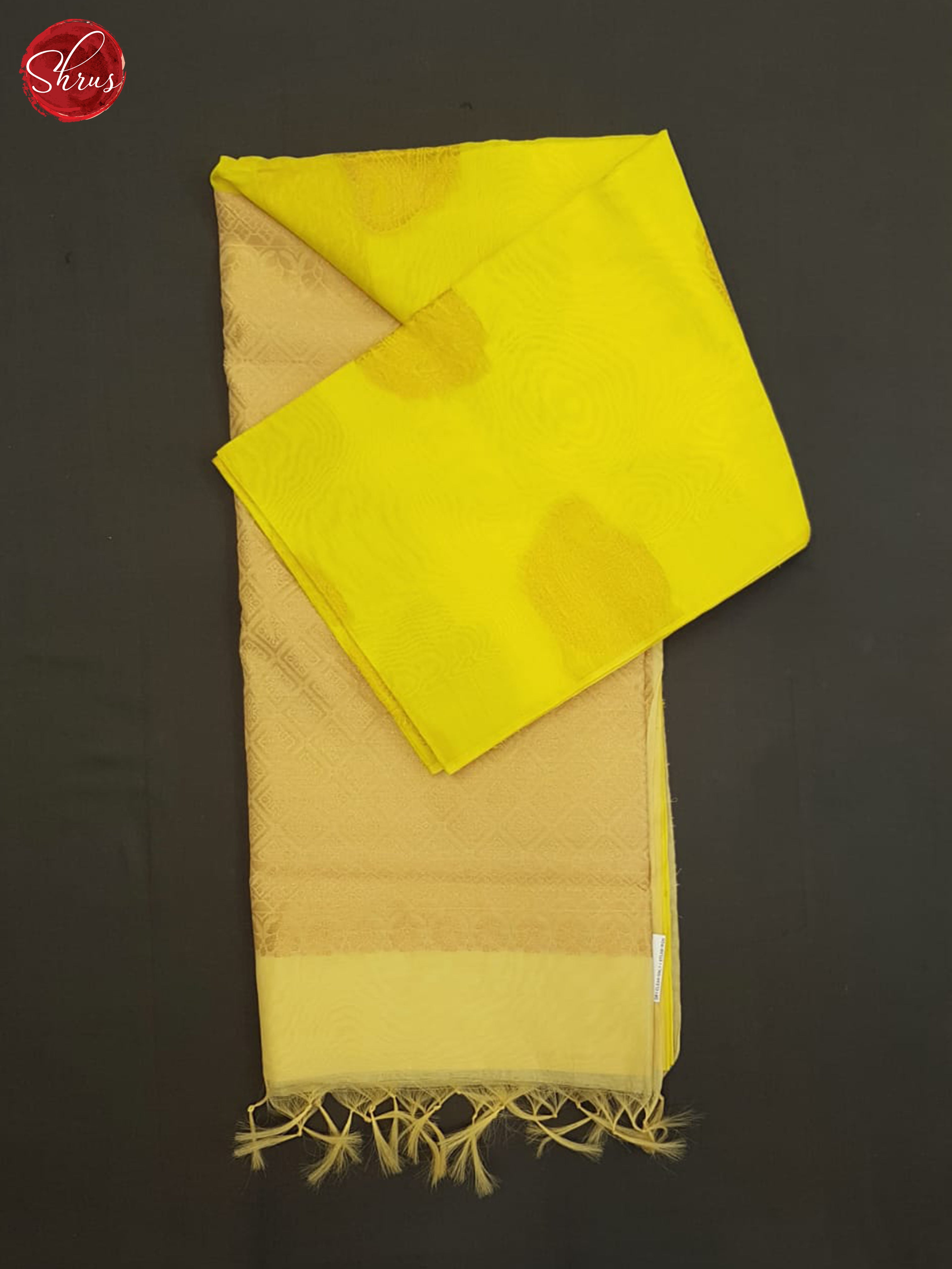 Yellow And Beige-Semi silk cotton saree - Shop on ShrusEternity.com