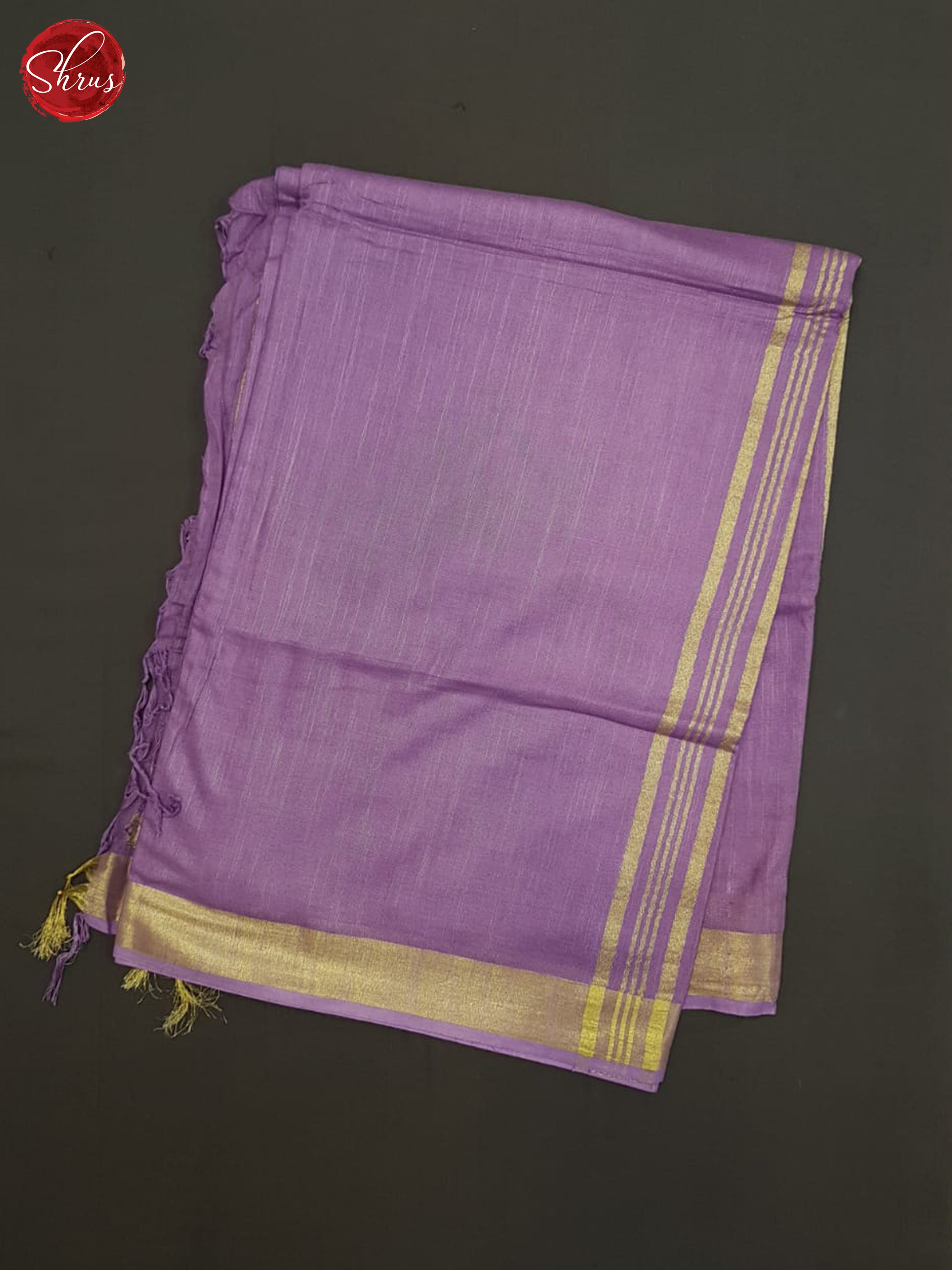 Lavender(Single tone)- linen Cotton Saree - Shop on ShrusEternity.com