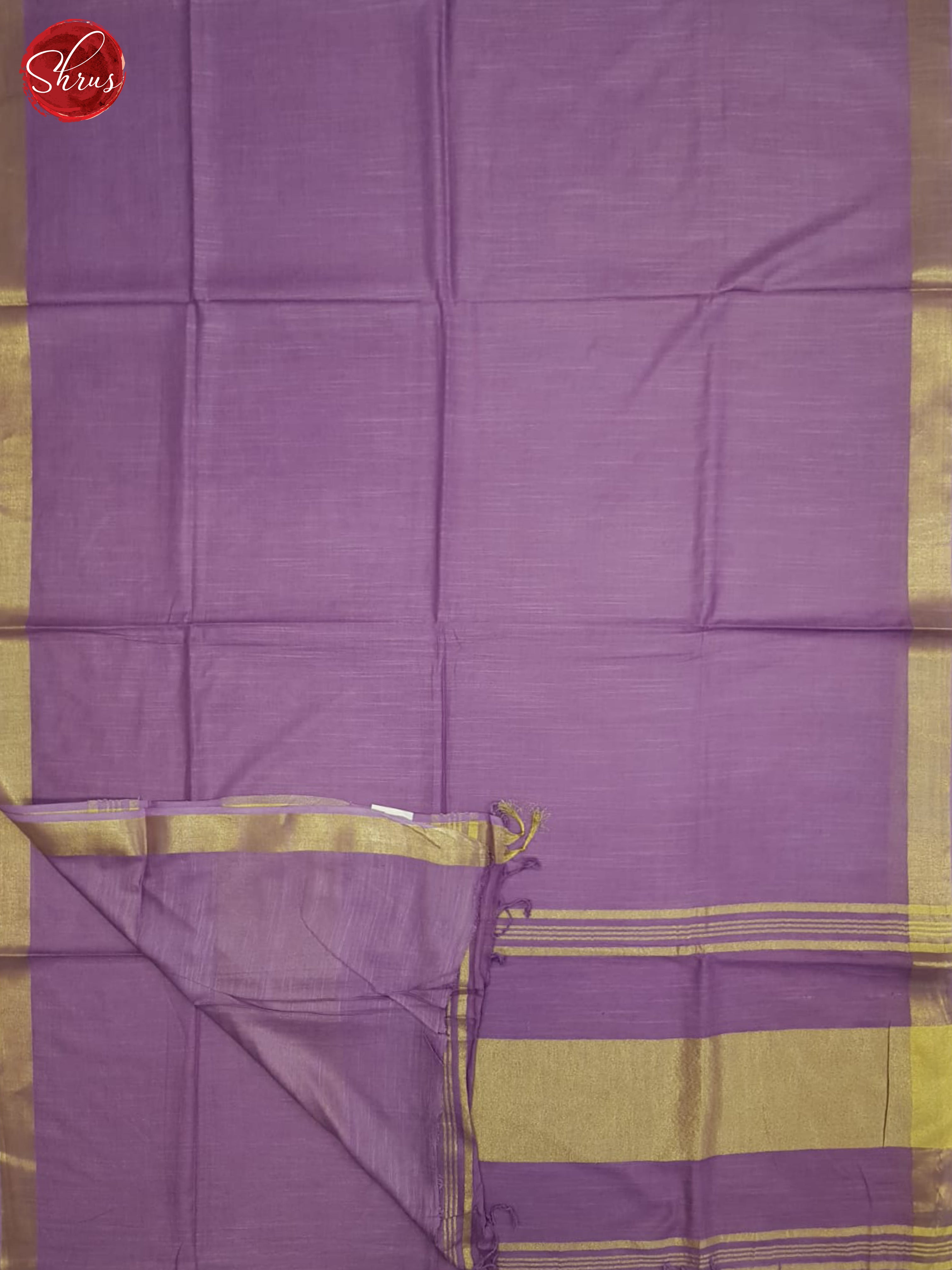 Lavender(Single tone)- linen Cotton Saree - Shop on ShrusEternity.com