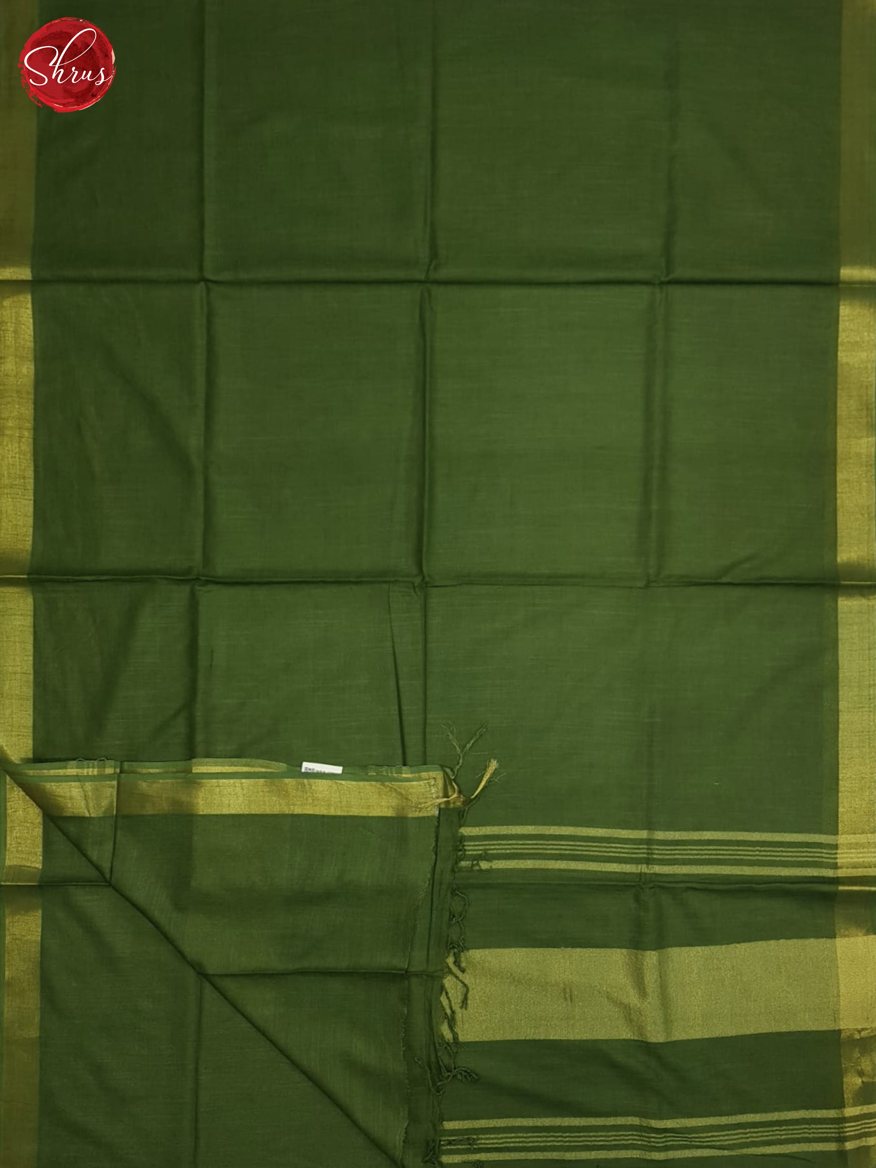 Green(single tone)-Linen Cotton Saree - Shop on ShrusEternity.com