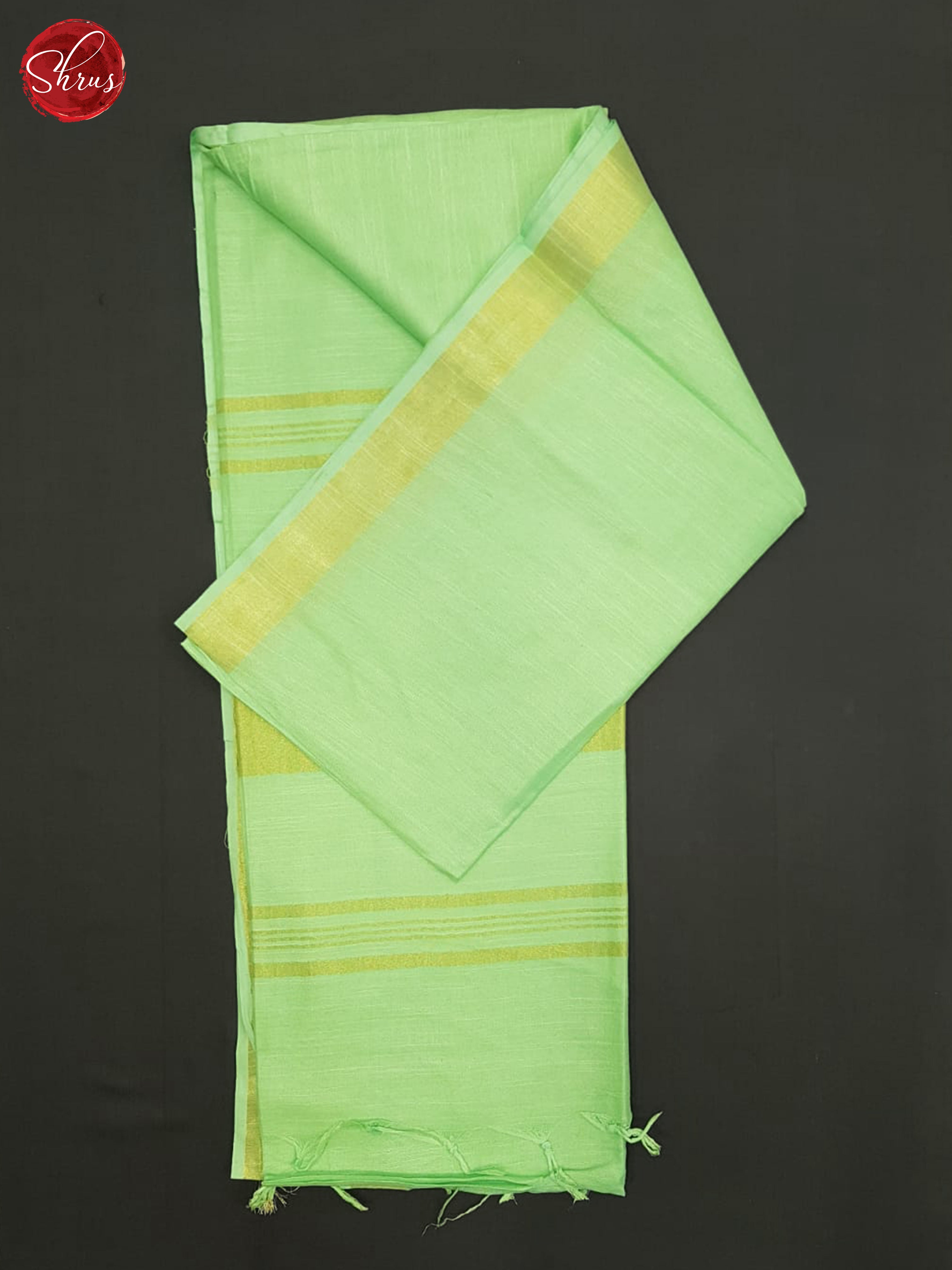 Green(Single tone)-Linen Cotton Saree - Shop on ShrusEternity.com