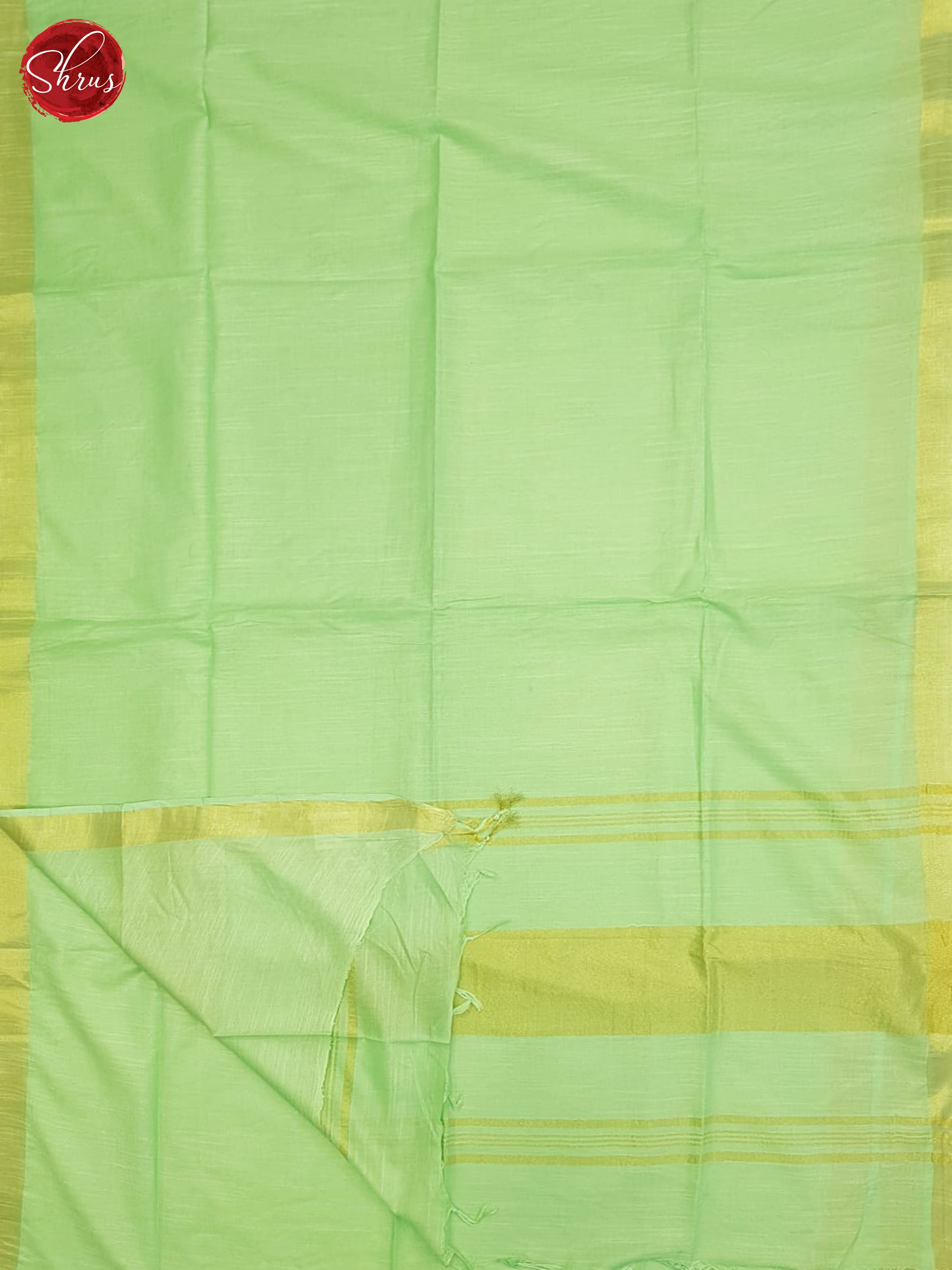 Green(Single tone)-Linen Cotton Saree - Shop on ShrusEternity.com