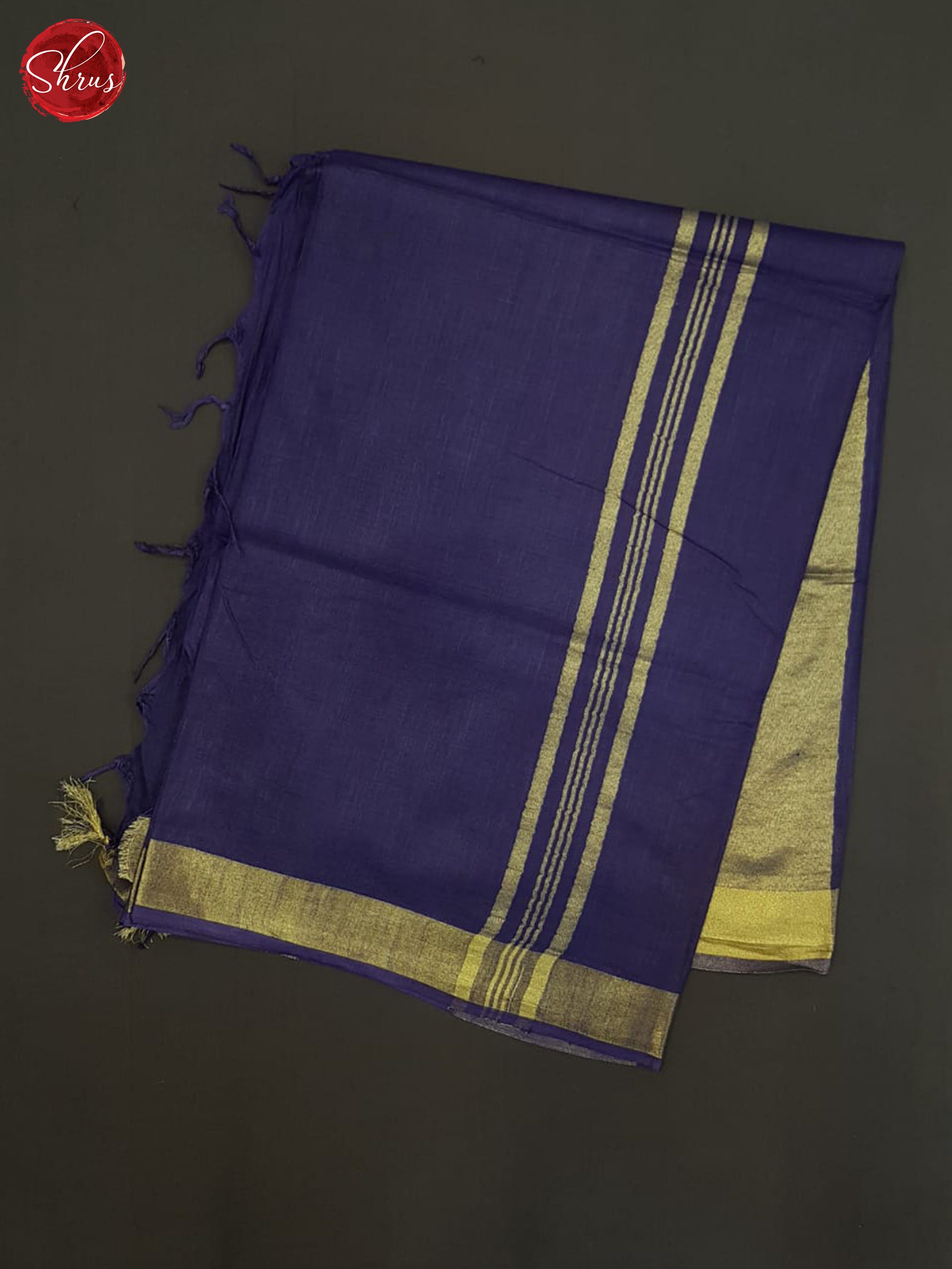 Eggplant(Single Tone)-Linen Cotton Saree - Shop on ShrusEternity.com