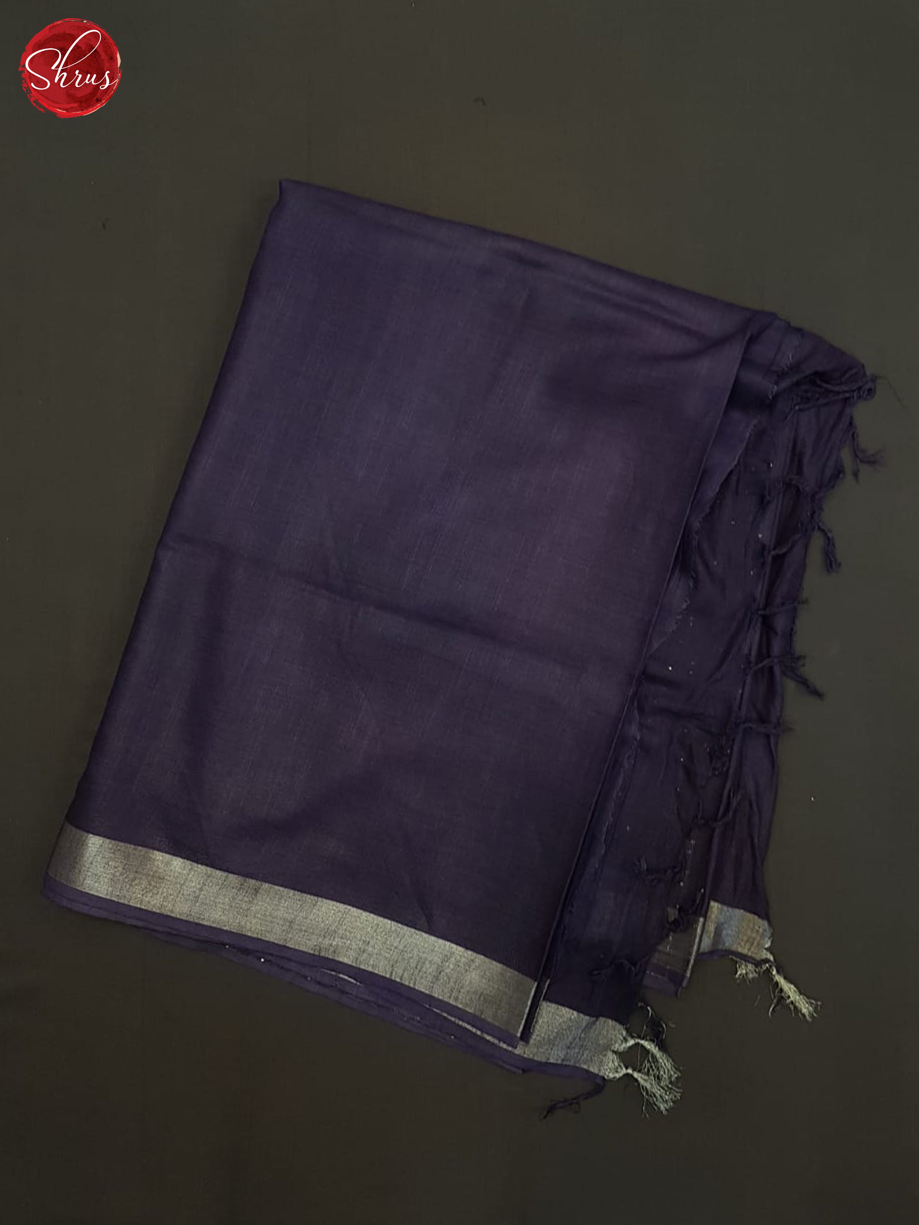 Jamun Fruit(Single tone)-Linen Cotton Saree - Shop on ShrusEternity.com