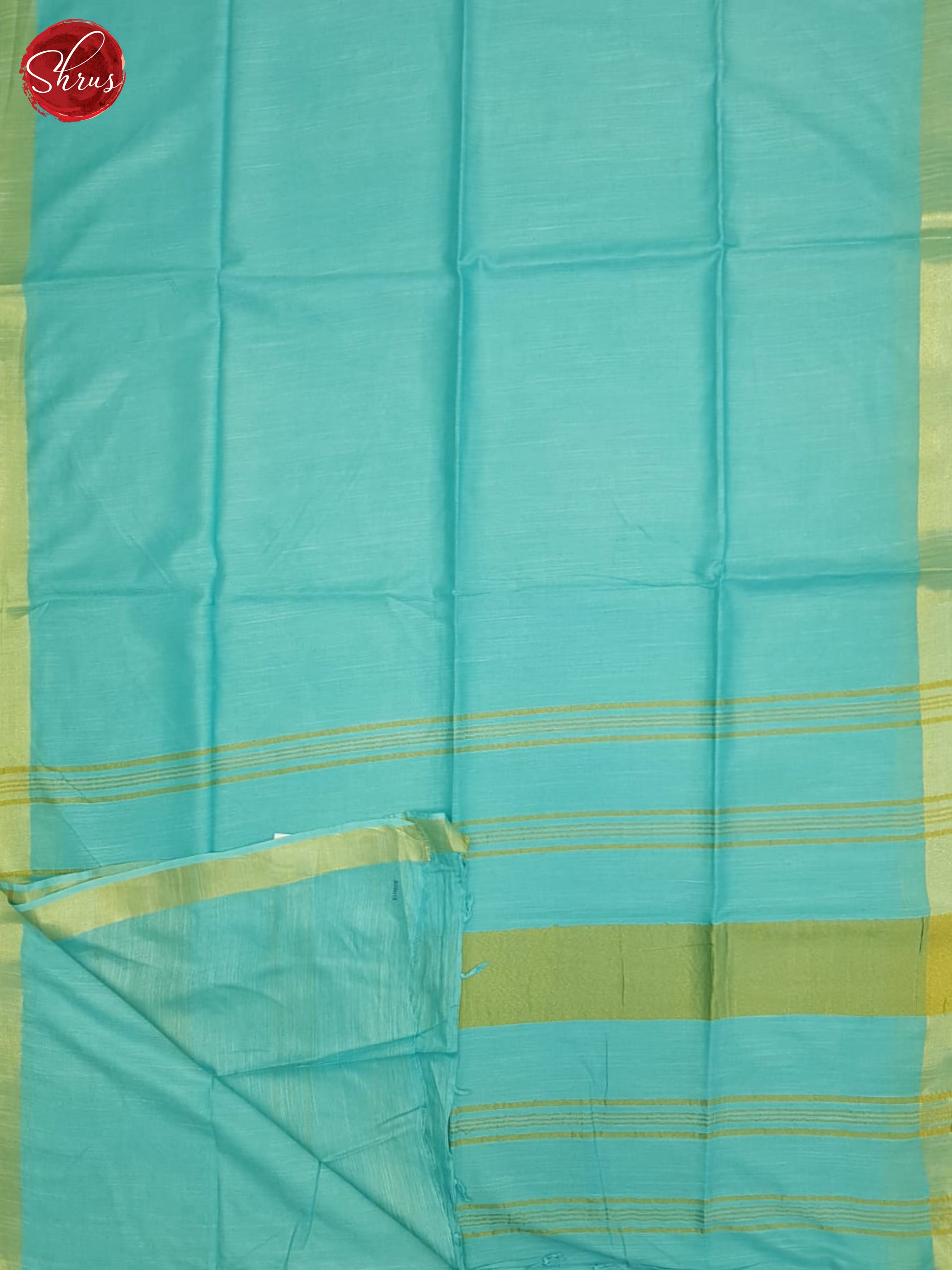 Blue(Single tone)-Linen Cotton Saree - Shop on ShrusEternity.com