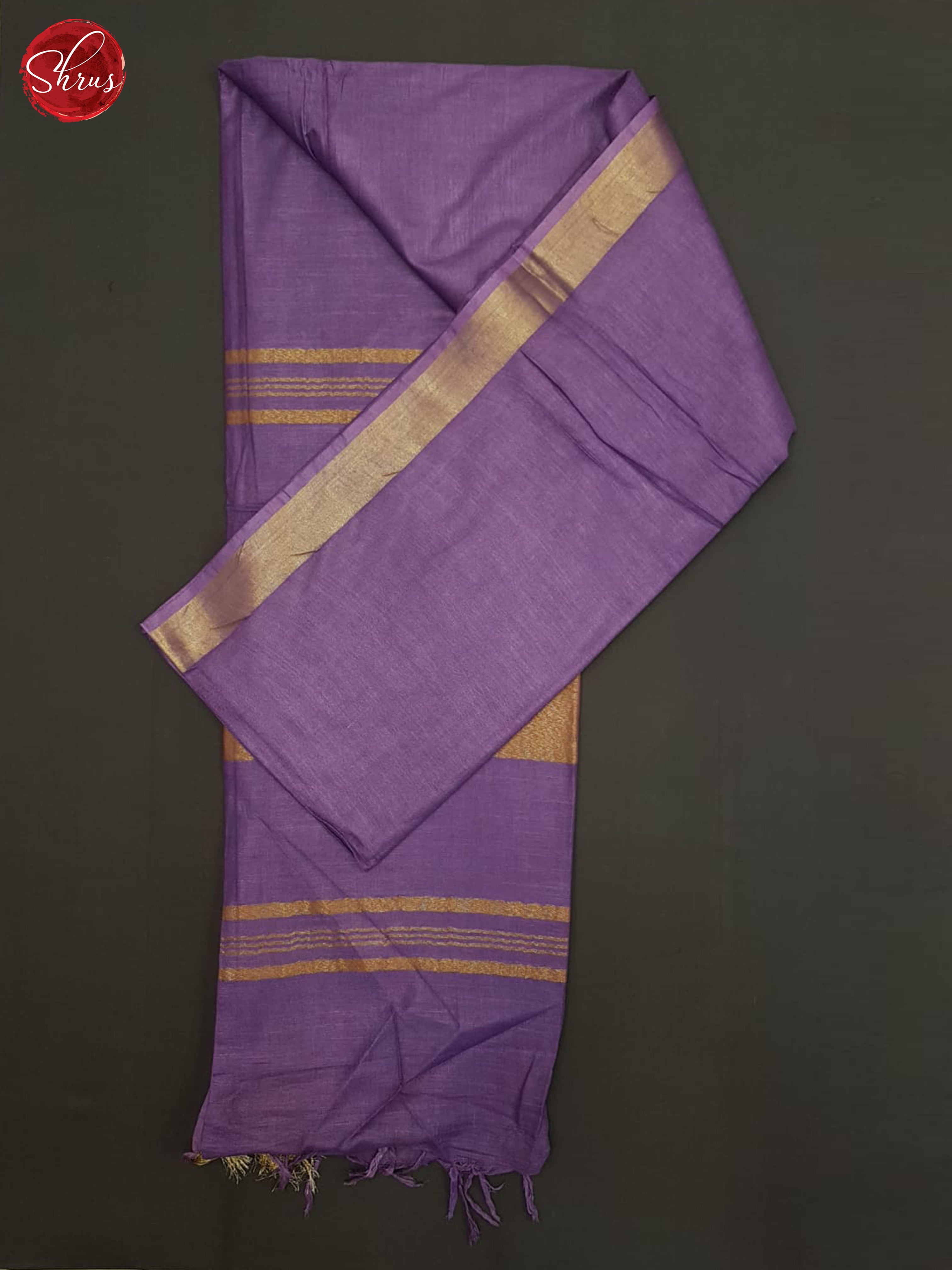 Lavender(single tone)- linen Cotton saree - Shop on ShrusEternity.com