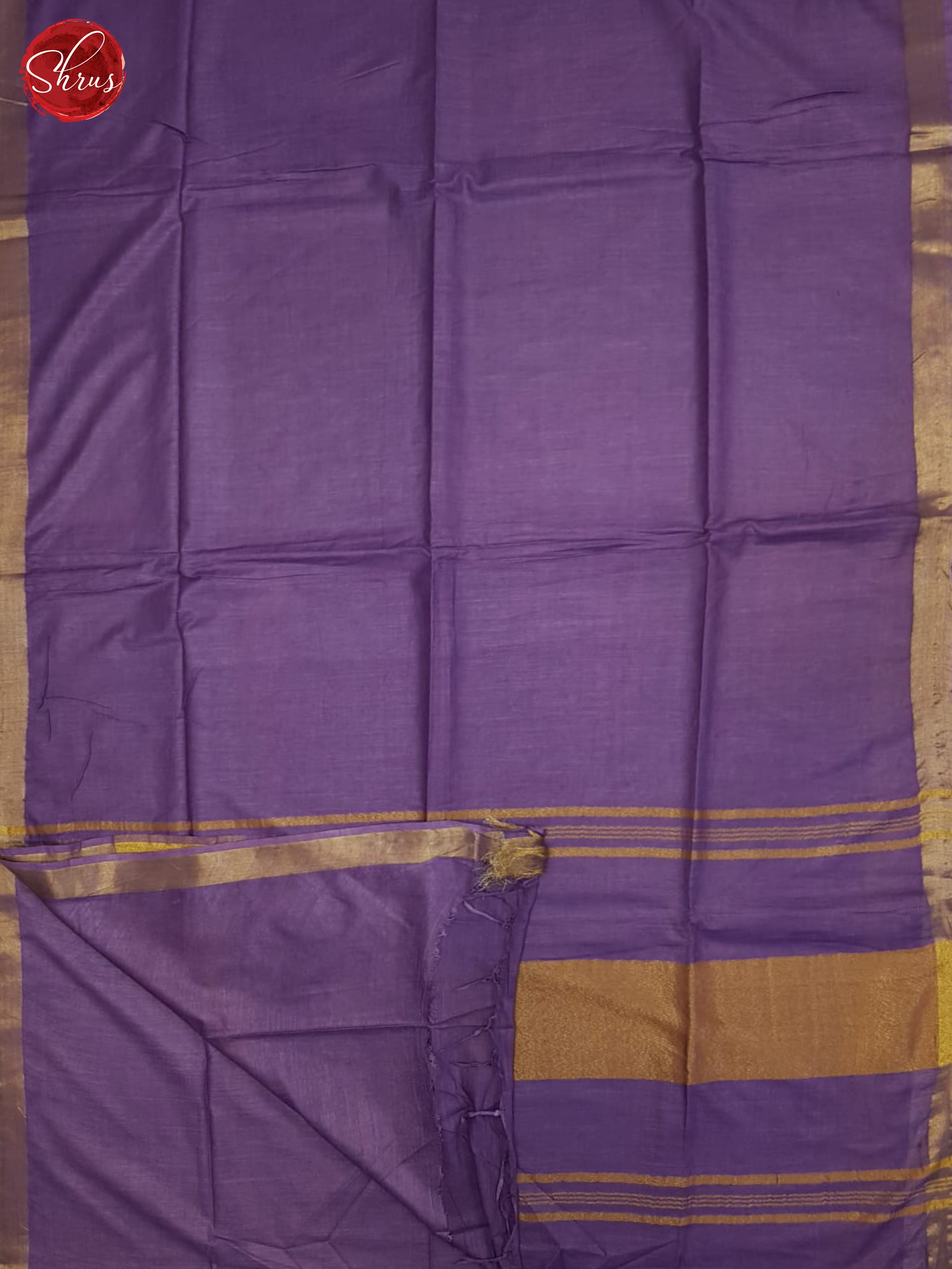 Lavender(single tone)- linen Cotton saree - Shop on ShrusEternity.com