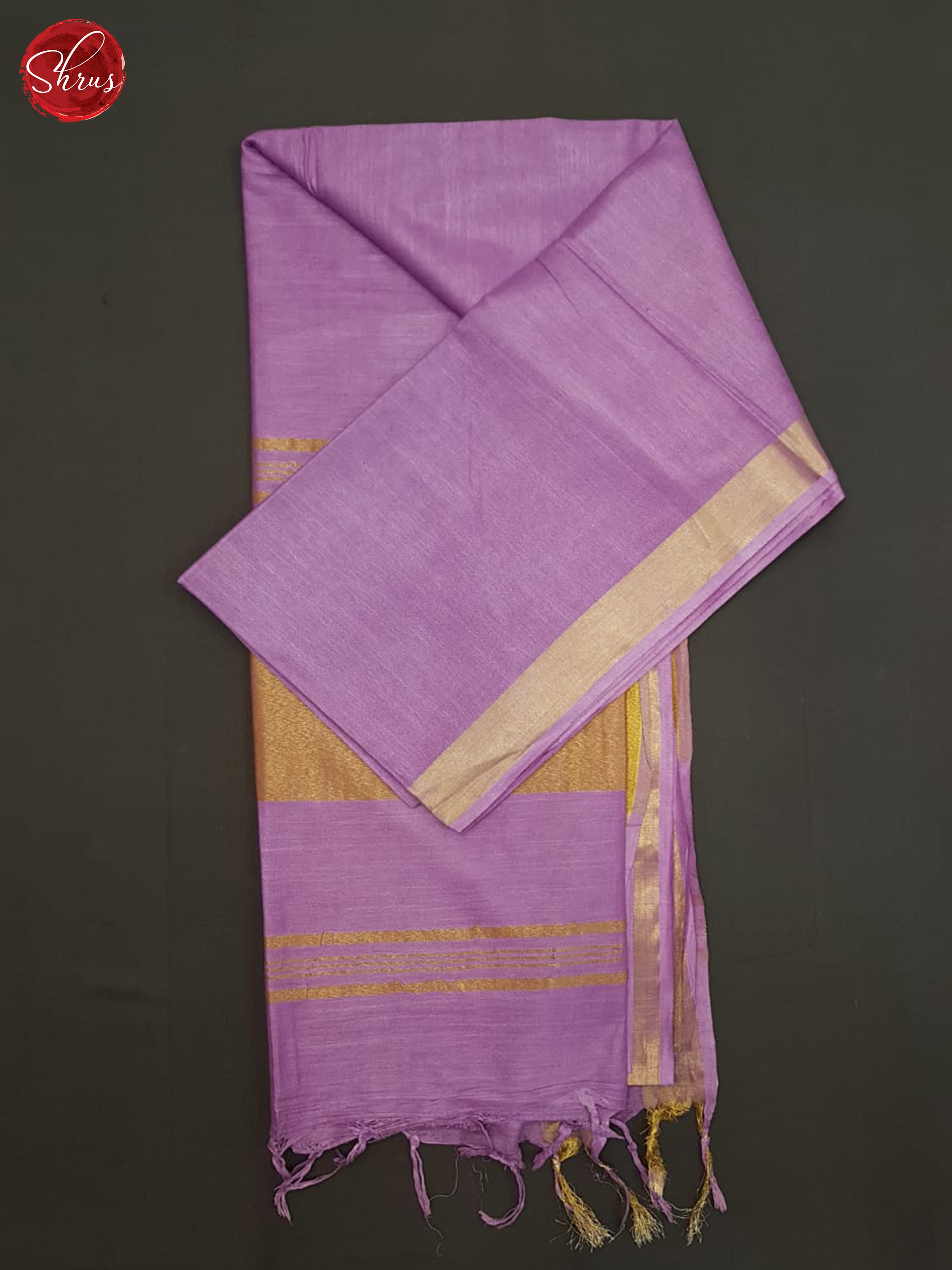 Lavender(Single tone)-Linen Cotton Saree - Shop on ShrusEternity.com