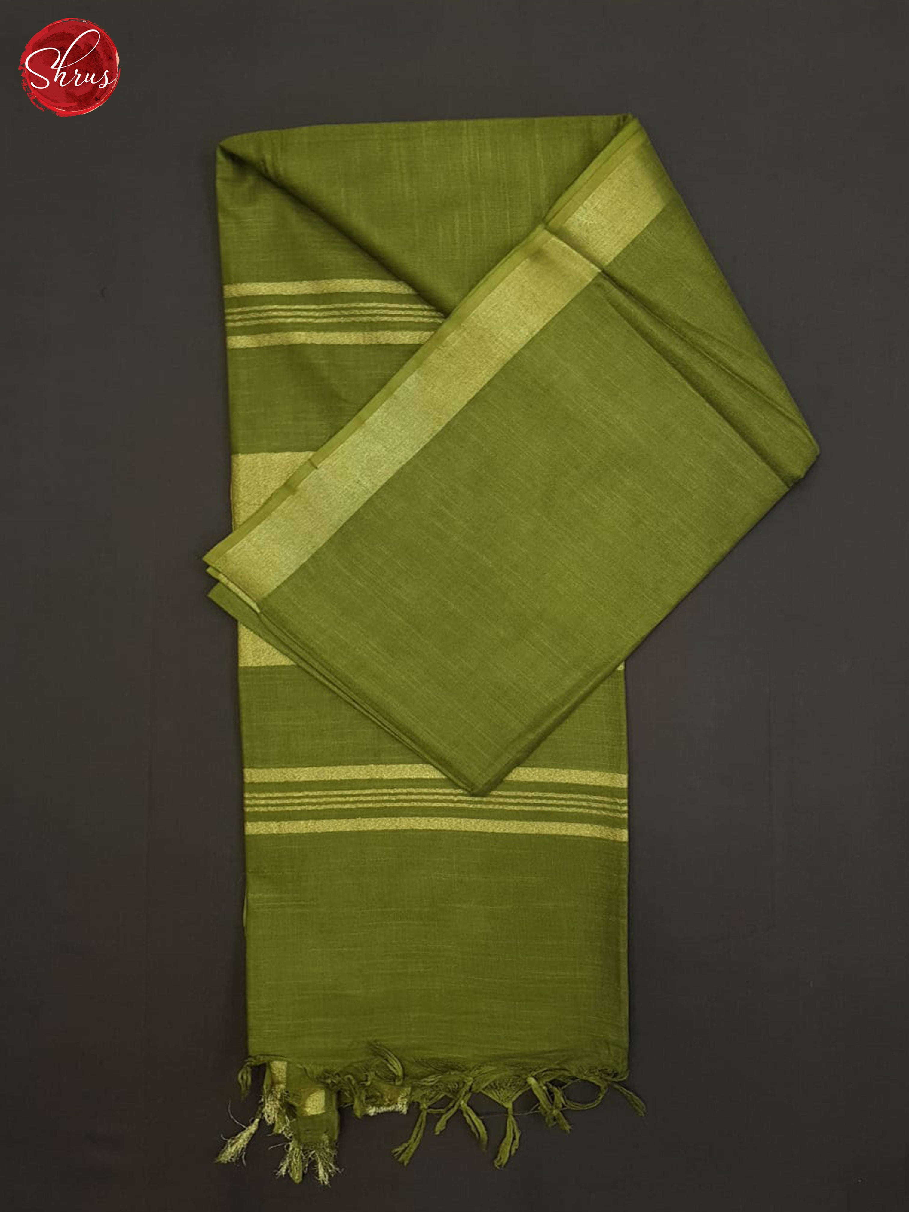 Green(Single tone)-Linen Cotton Saree - Shop on ShrusEternity.com