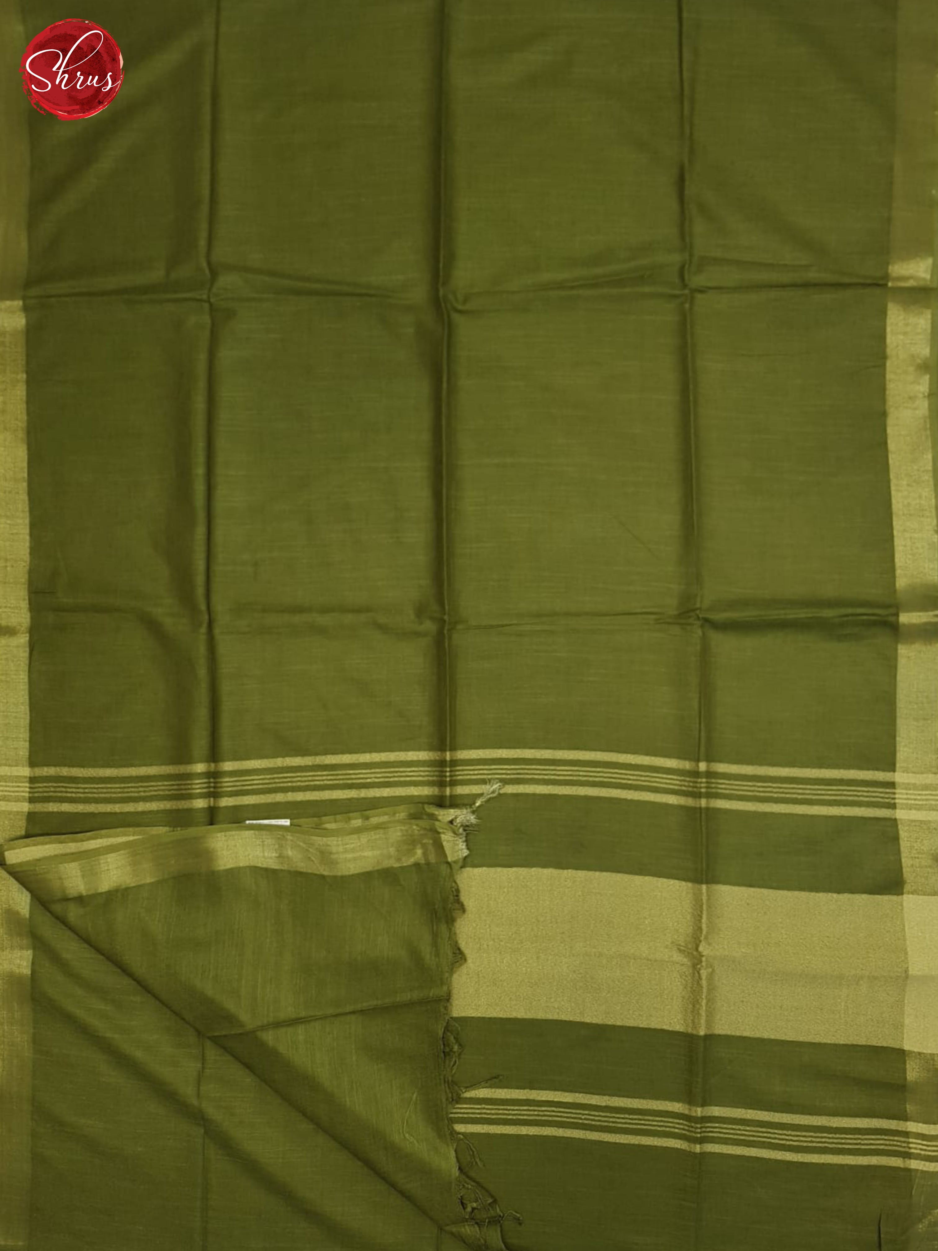 Green(Single tone)-Linen Cotton Saree - Shop on ShrusEternity.com