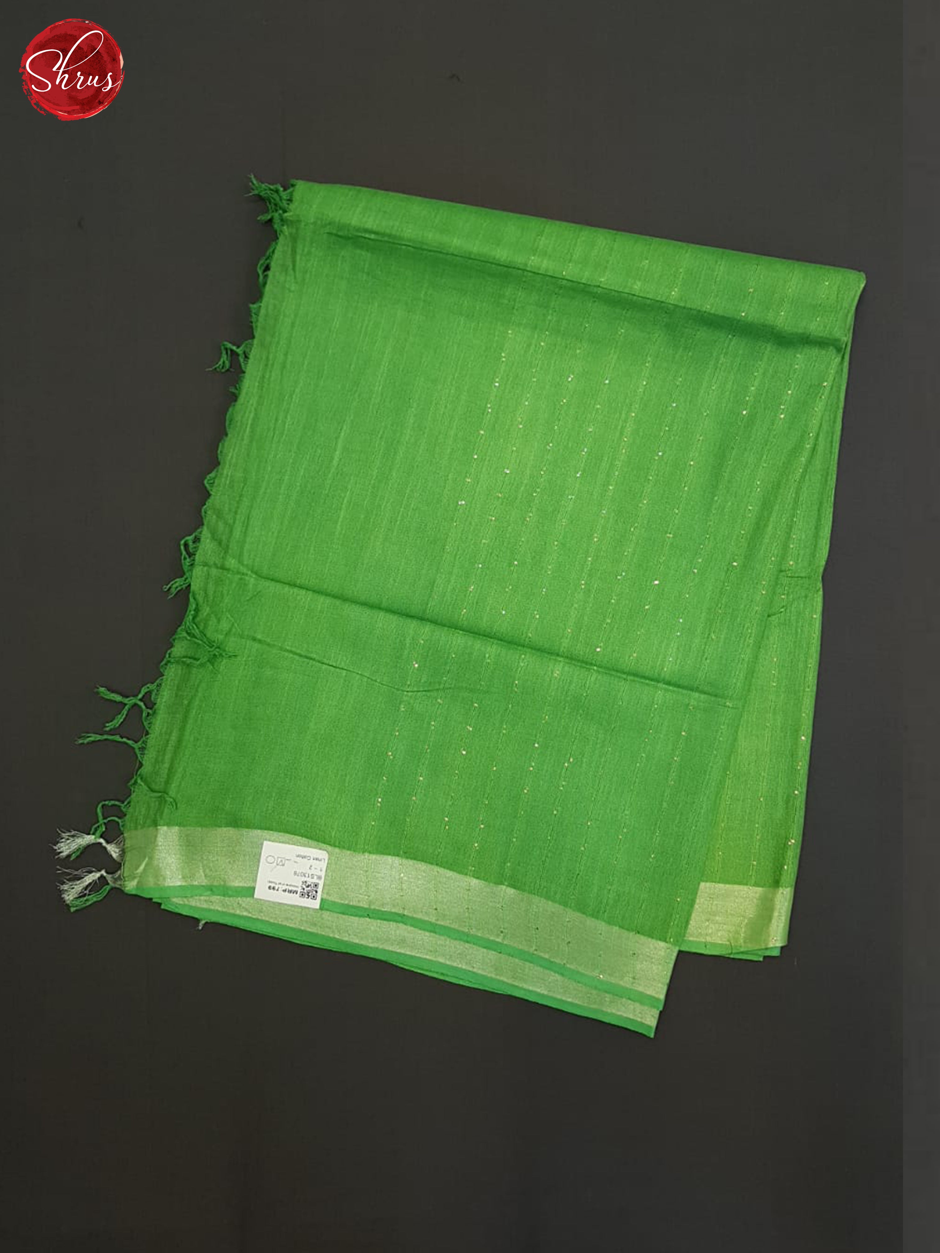 Green(Single tone)-Linen cotton saree - Shop on ShrusEternity.com