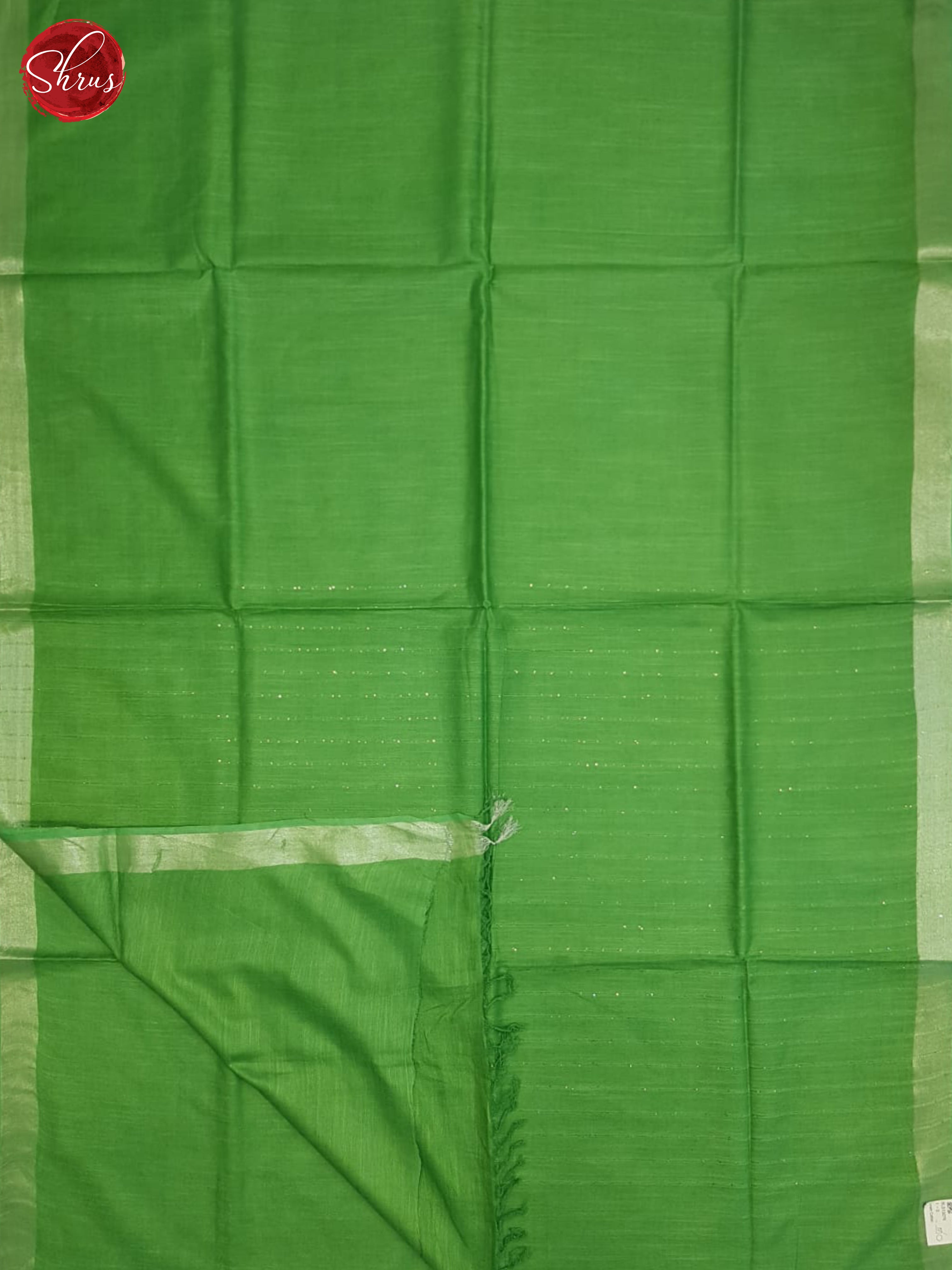 Green(Single tone)-Linen cotton saree - Shop on ShrusEternity.com