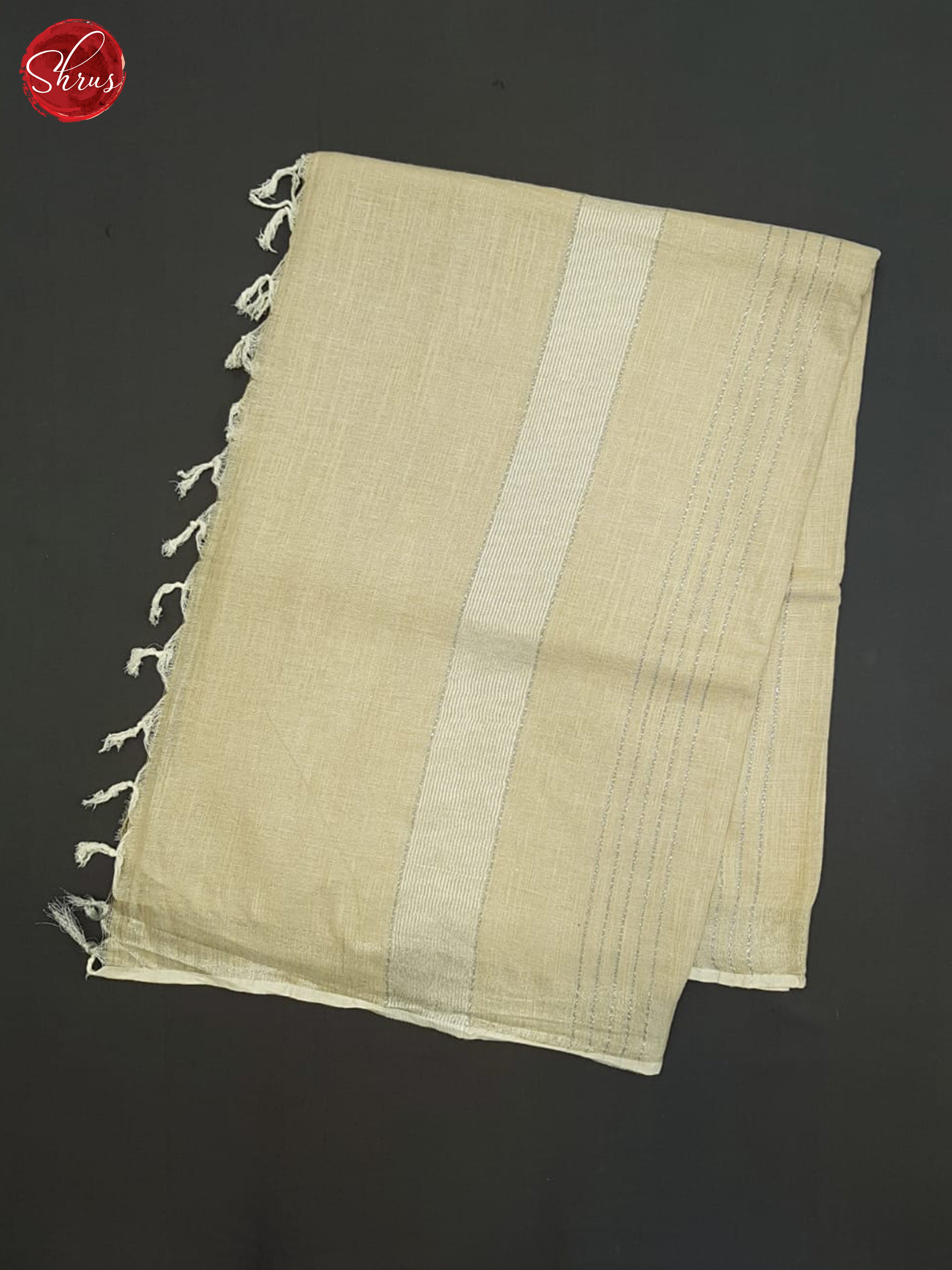 Beige(single tone)-Linen Cotton Saree - Shop on ShrusEternity.com