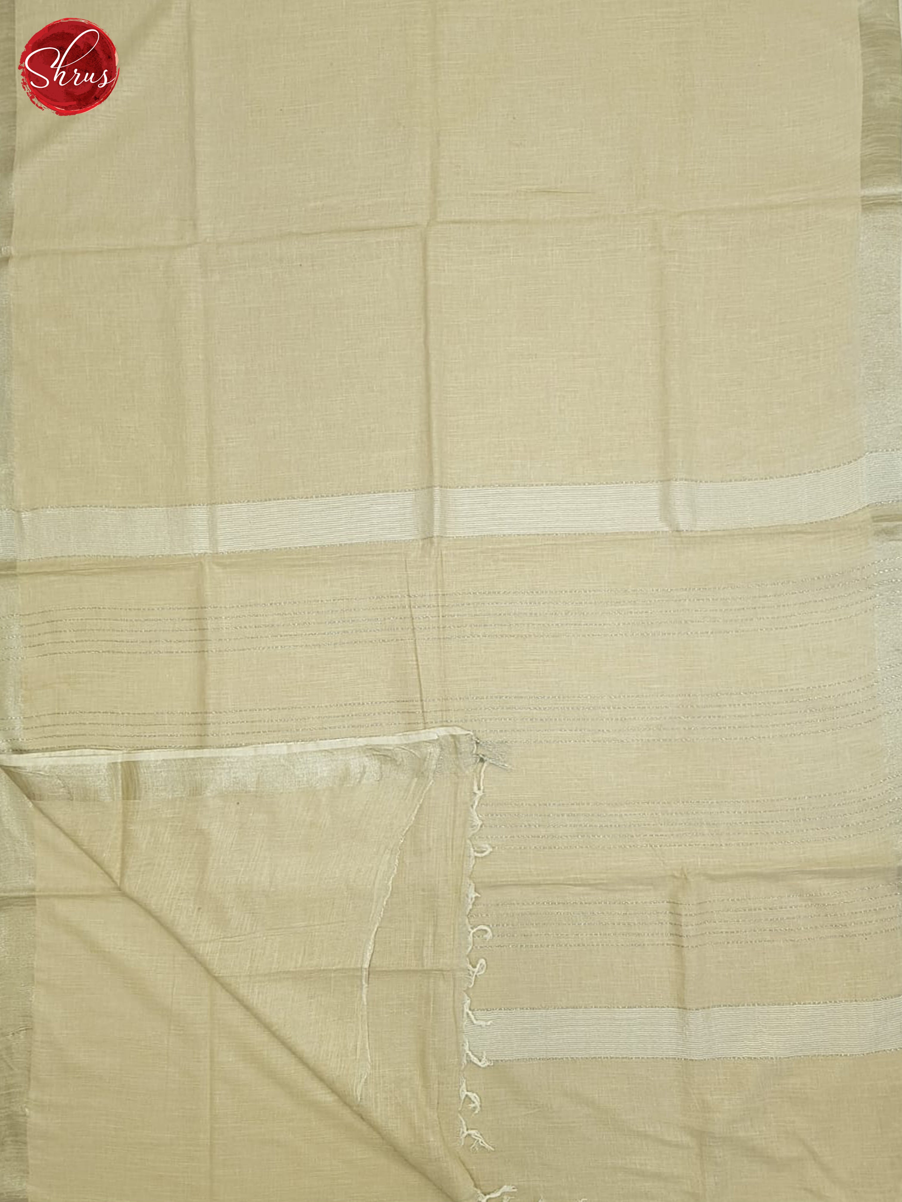 Beige(single tone)-Linen Cotton Saree - Shop on ShrusEternity.com