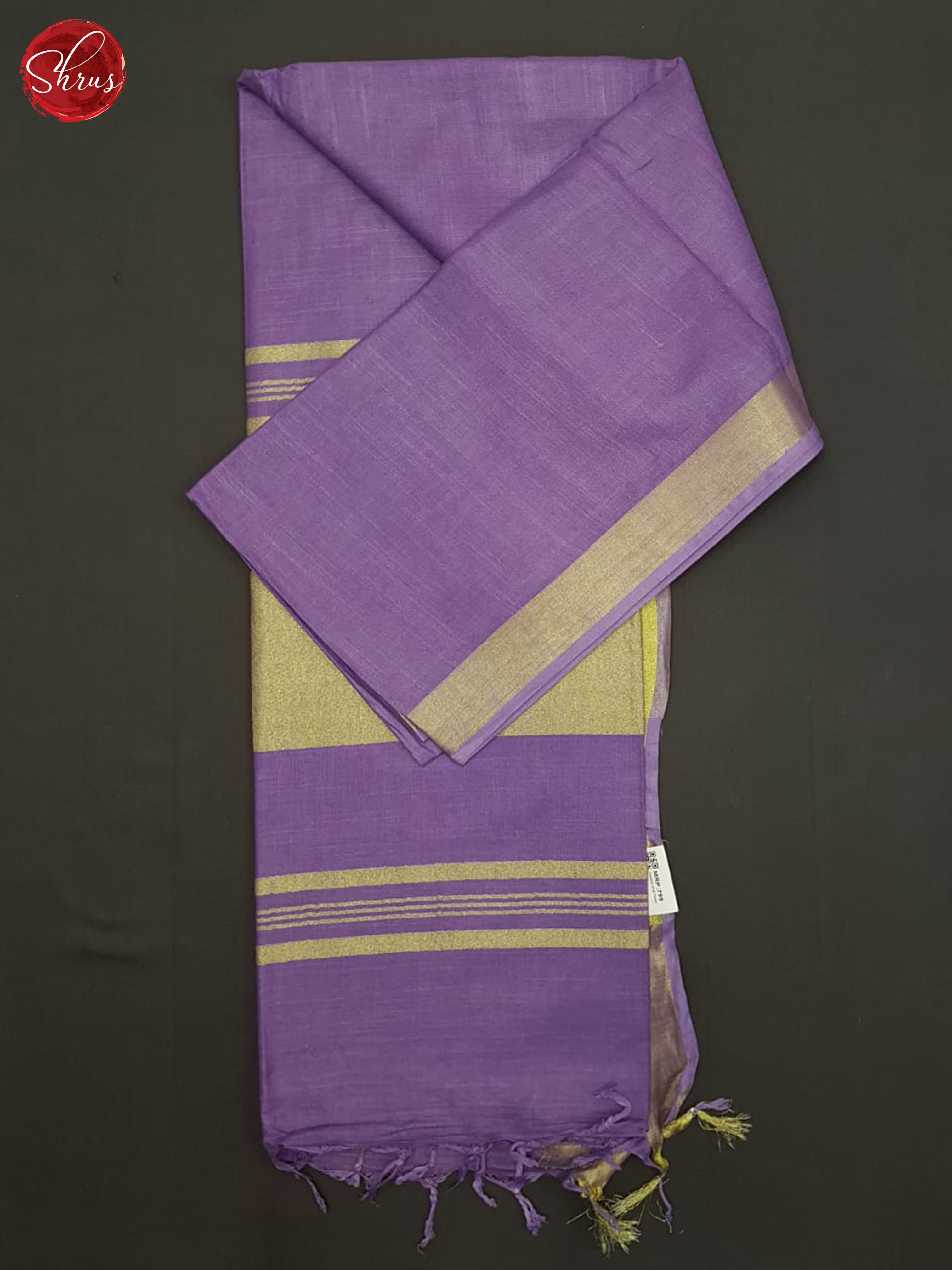 Lavender(Single tone)- Linen cotton saree - Shop on ShrusEternity.com