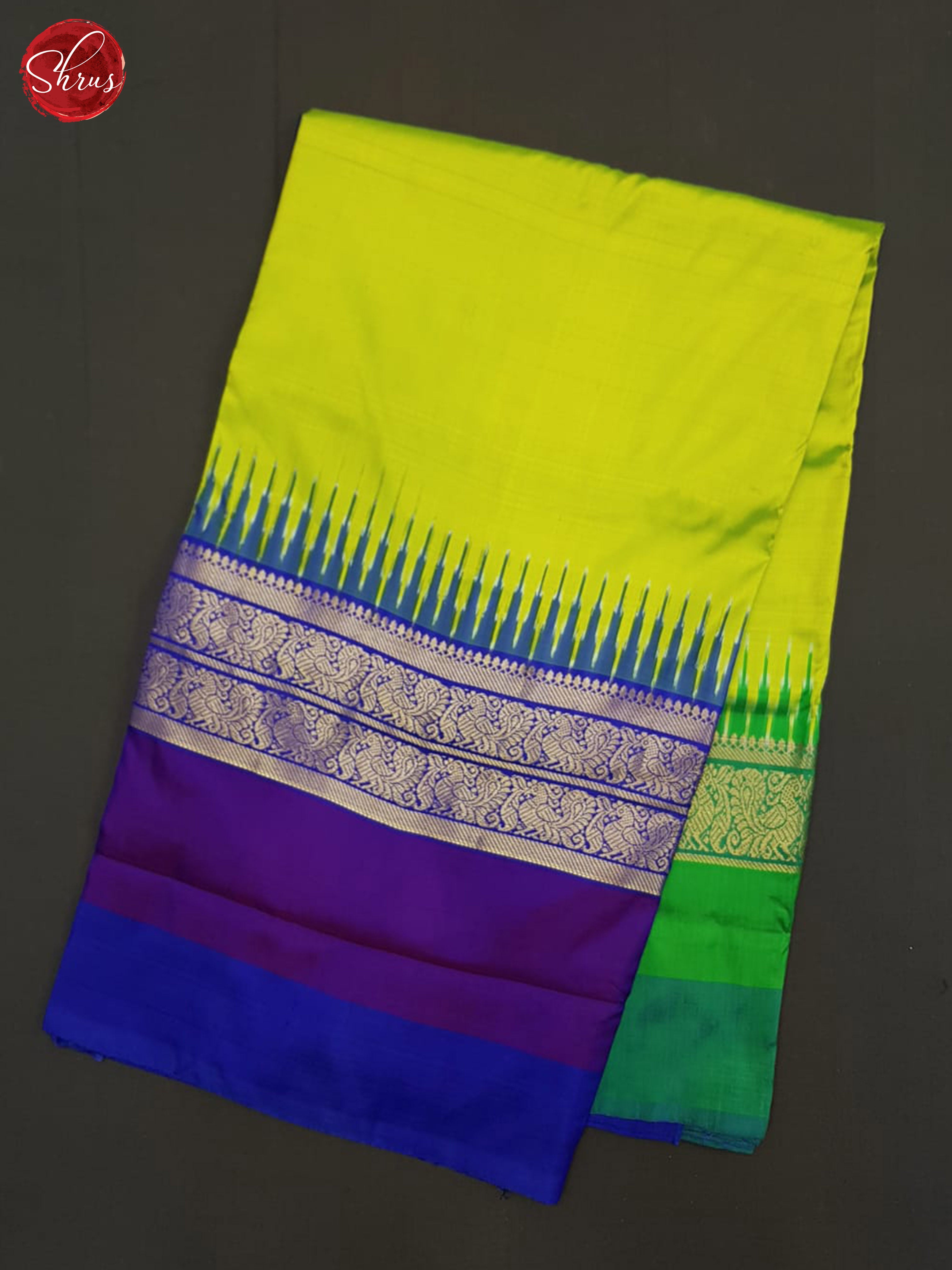 Green and Blue- Ikkat Silk Saree - Shop on ShrusEternity.com