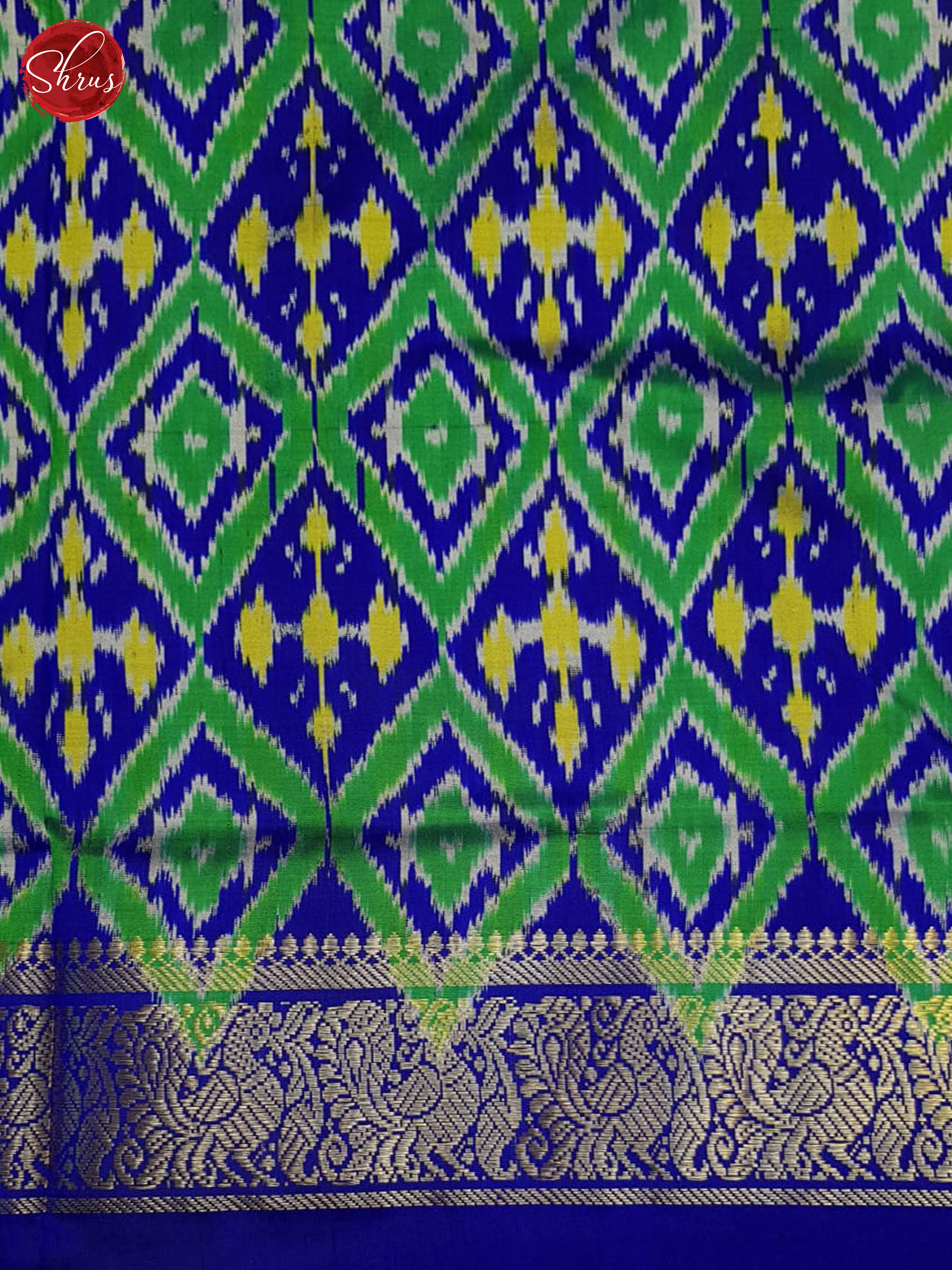 Green and Blue- Ikkat Silk Saree - Shop on ShrusEternity.com