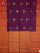 Purple and orange- Soft Silk Saree - Shop on ShrusEternity.com