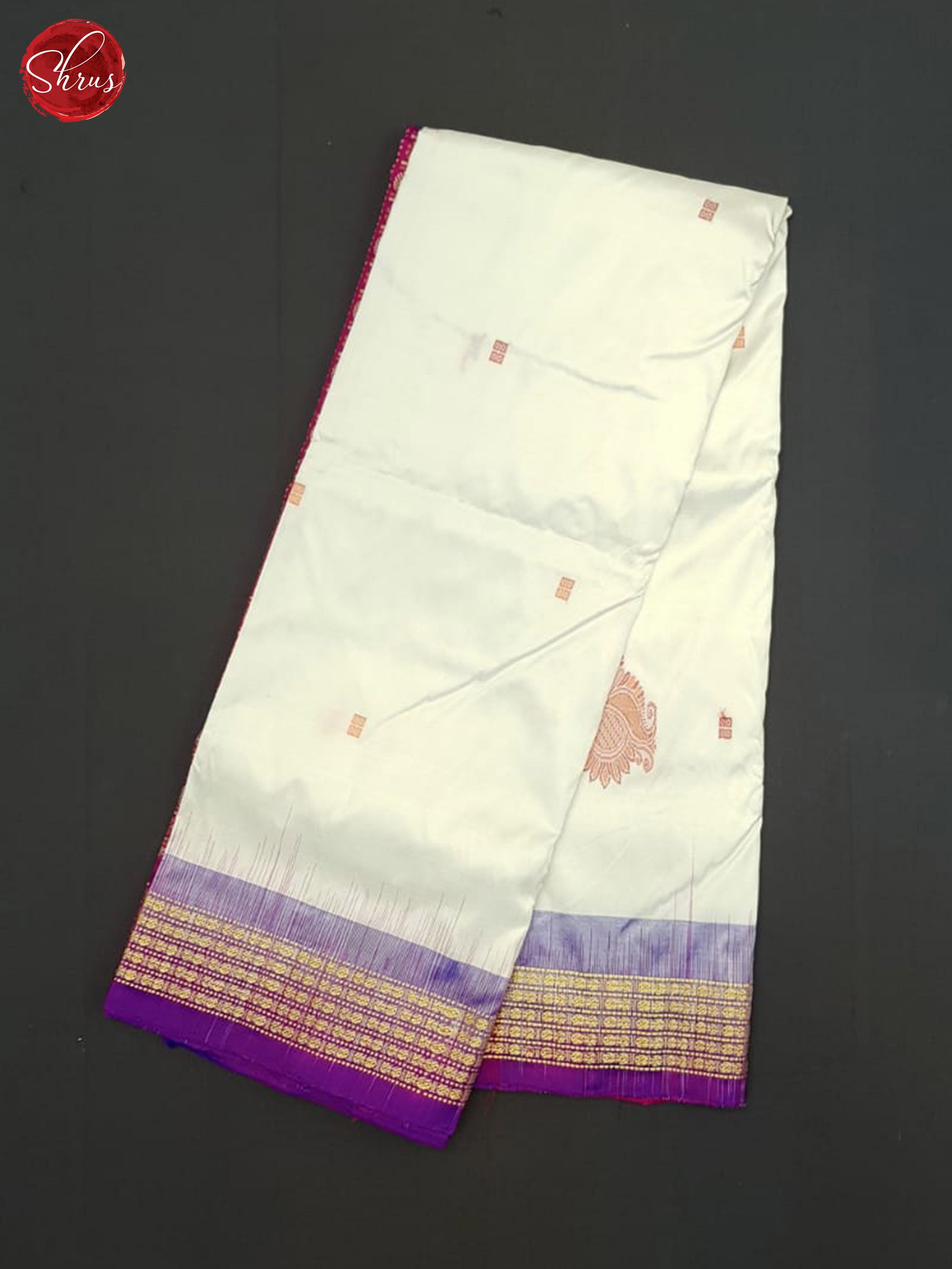 Cream and Pink -Odisha Sambalpuri silk saree - Shop on ShrusEternity.com