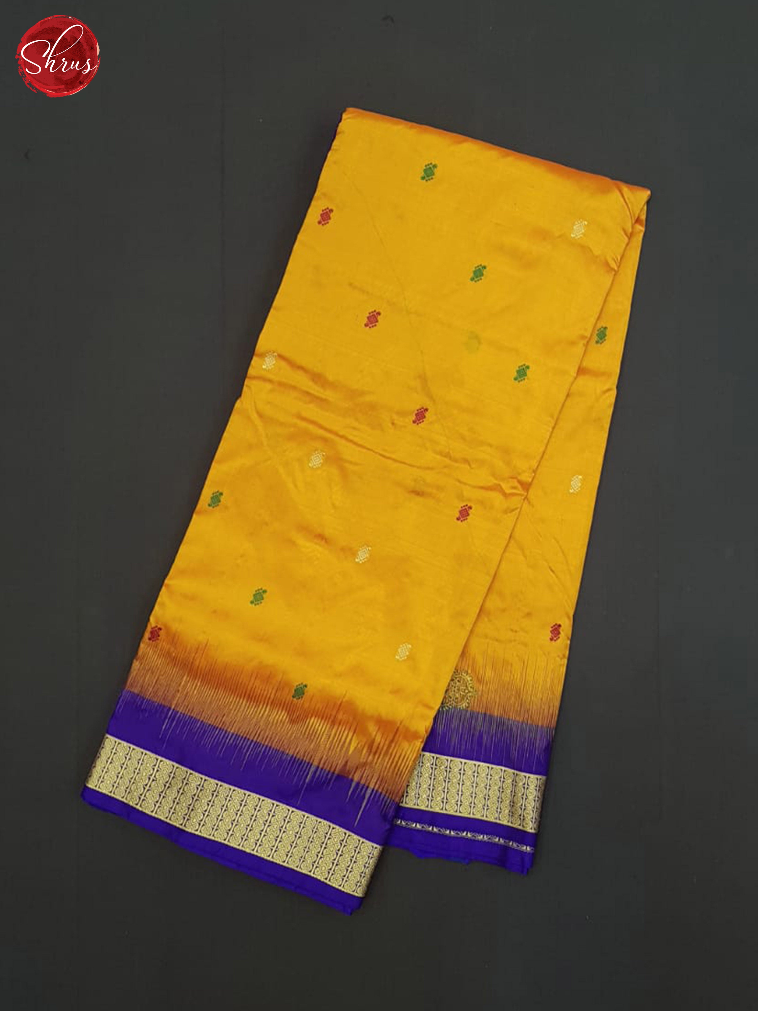 Yellow And Purple-Odisha Sambalpuri silk saree - Shop on ShrusEternity.com