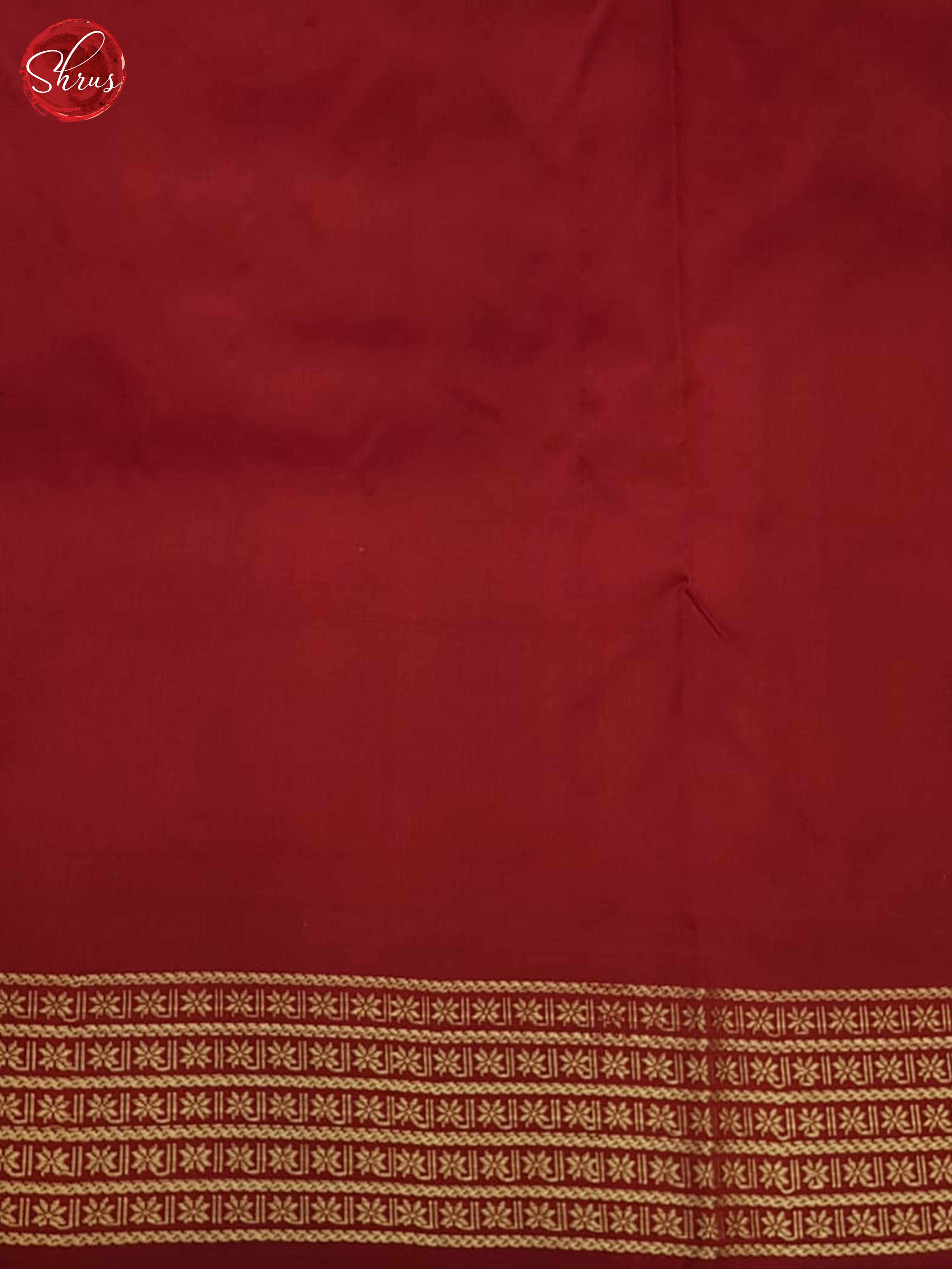 Blue And Maroon-Odisha Sambalpuri Silk saree - Shop on ShrusEternity.com