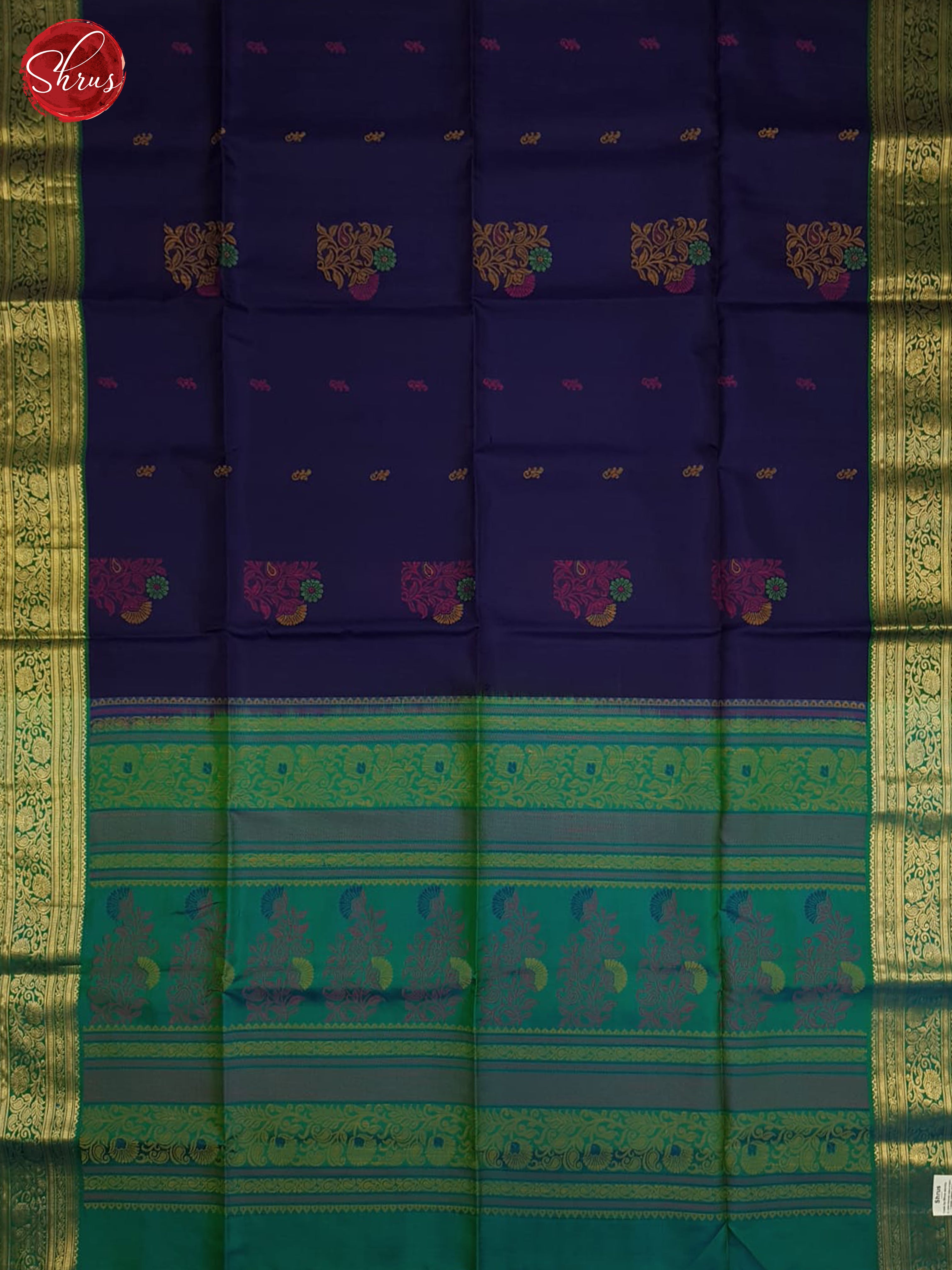 Blue And Green-Soft Silk Saree - Shop on ShrusEternity.com