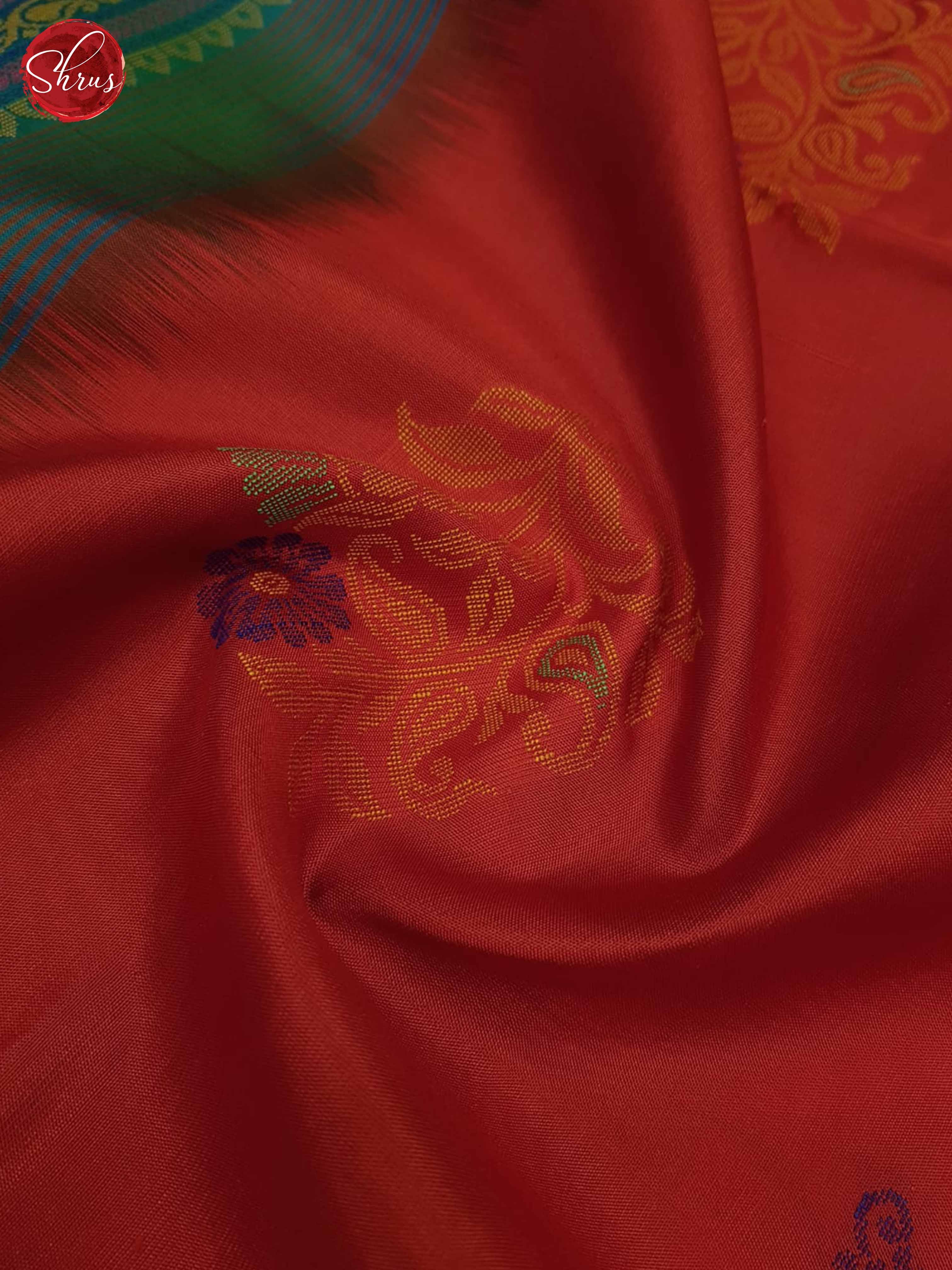 Red and Green - Soft Silk Saree - Shop on ShrusEternity.com