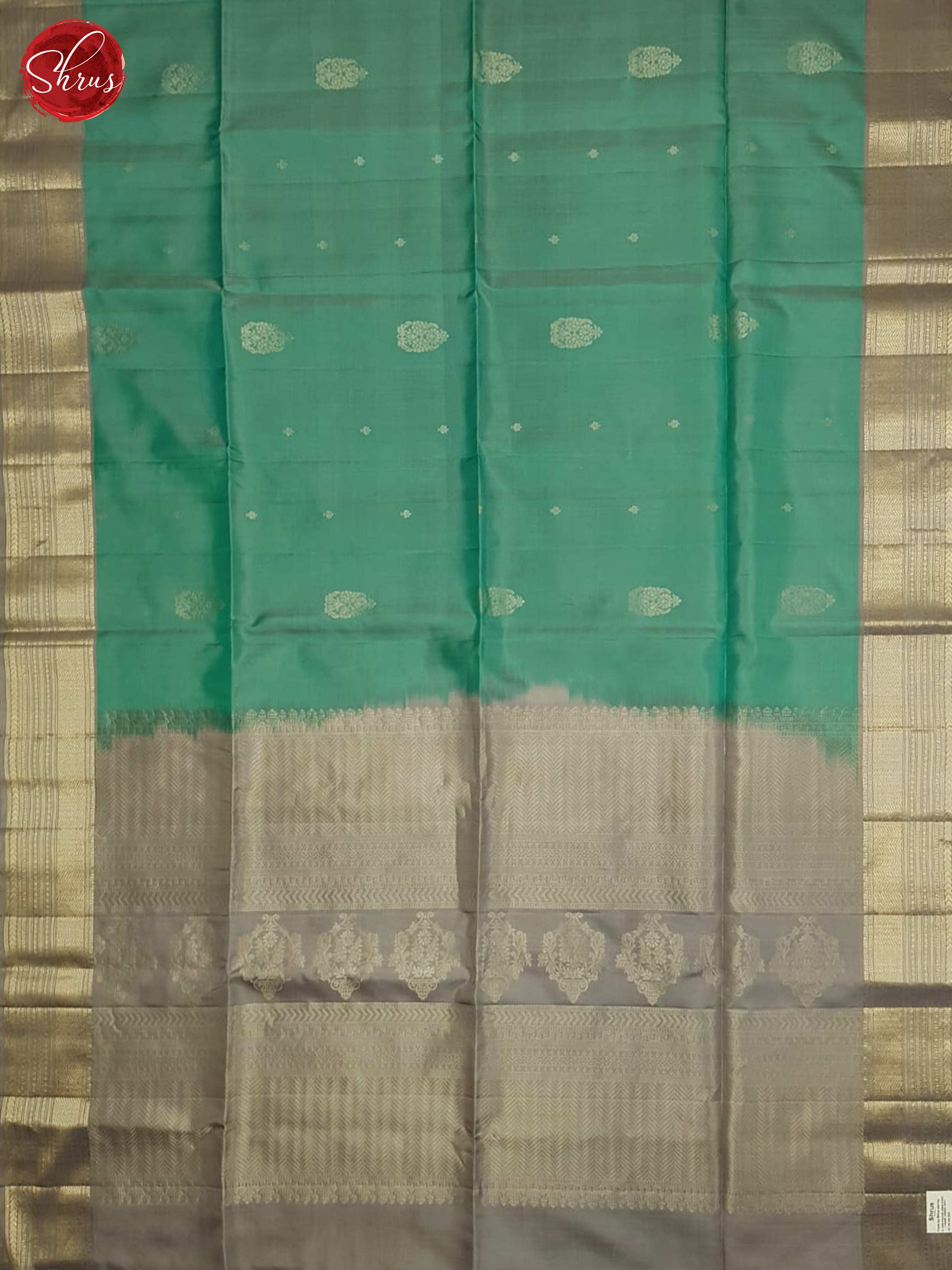 Green And Grey-Soft Silk saree - Shop on ShrusEternity.com