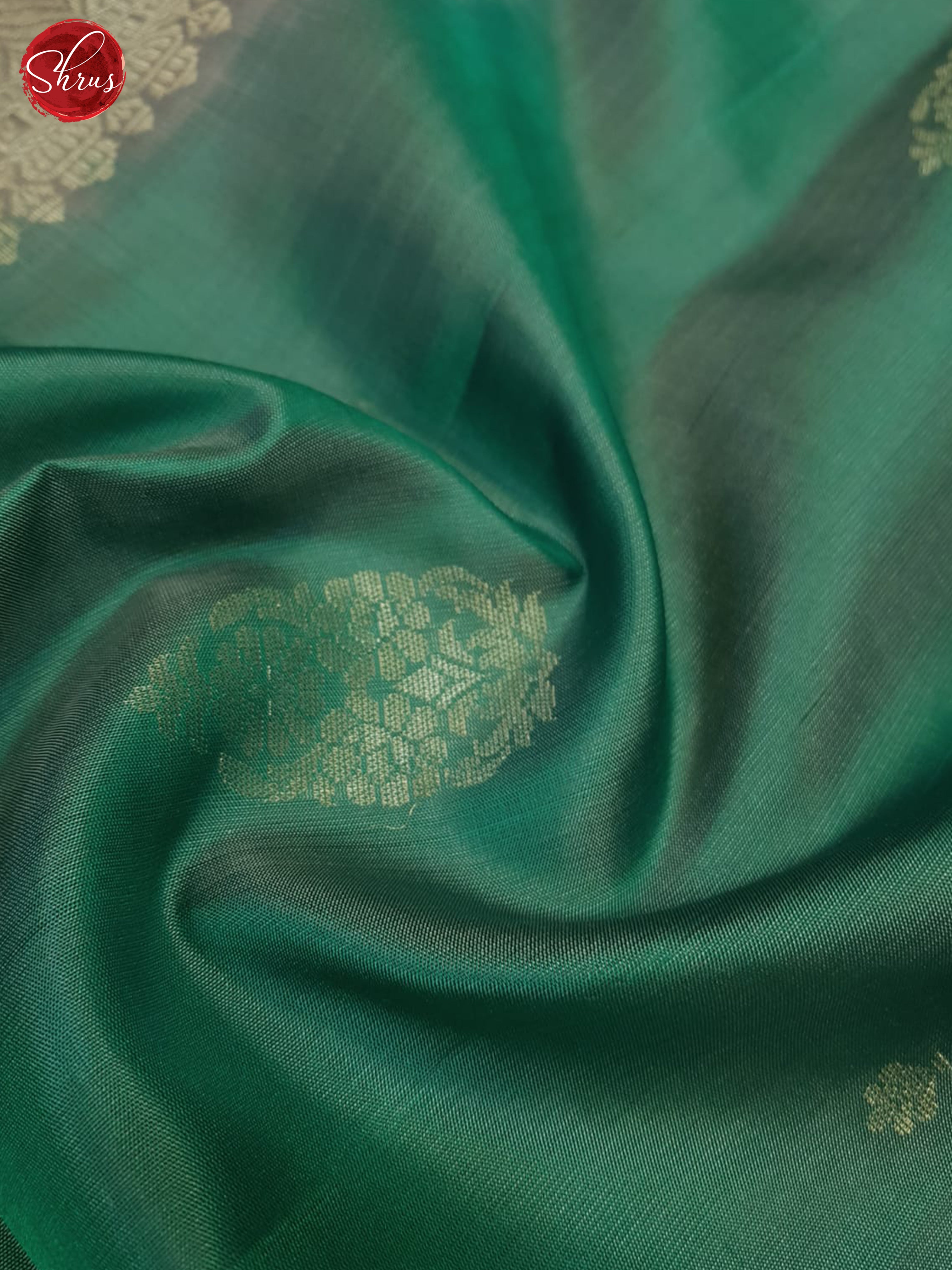 Green And Grey-Soft Silk saree - Shop on ShrusEternity.com