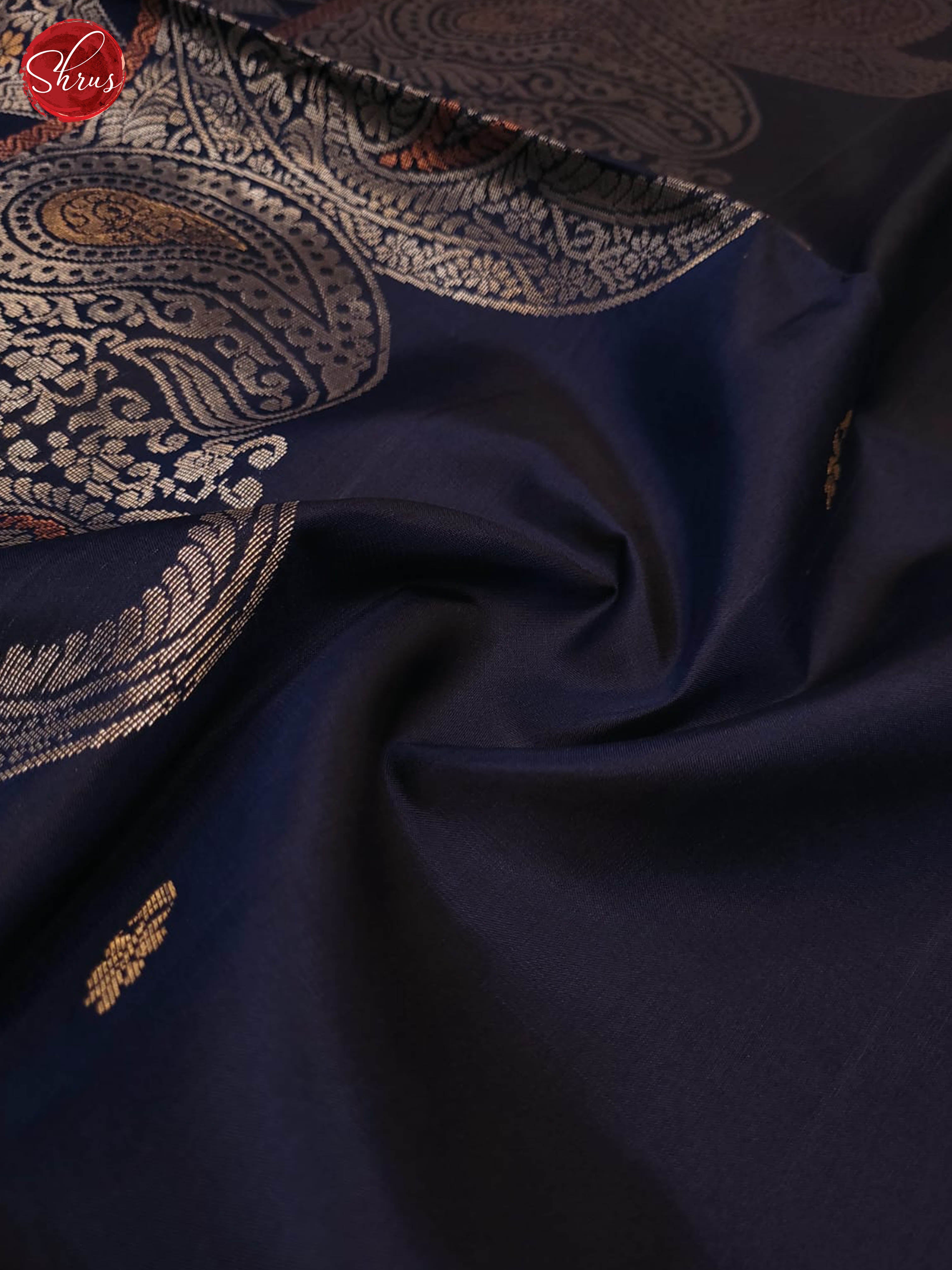 Navy blue(Single Tone)- Soft Silk Saree - Shop on ShrusEternity.com