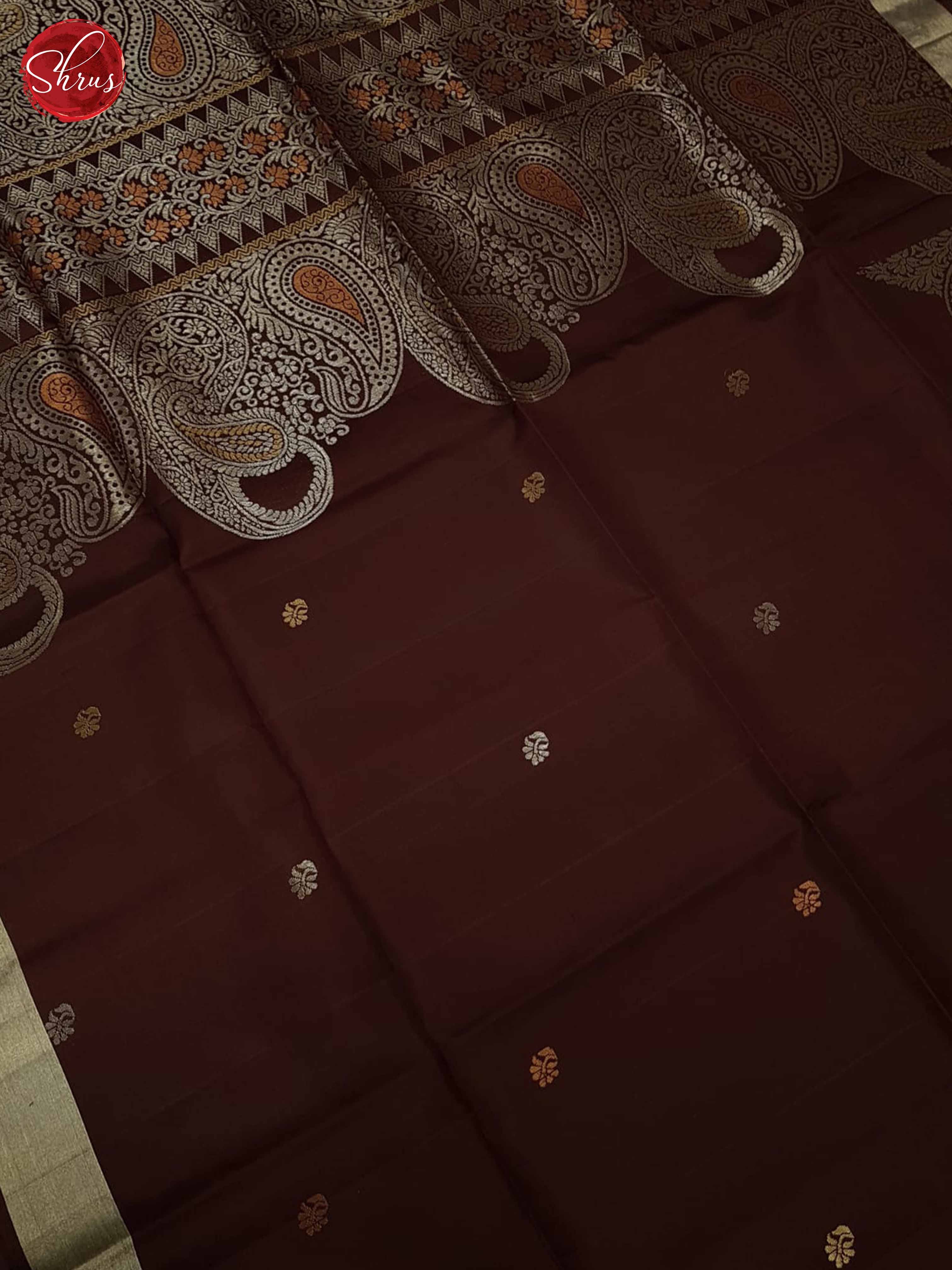 Brown(Single tone) - Soft Silk Saree - Shop on ShrusEternity.com