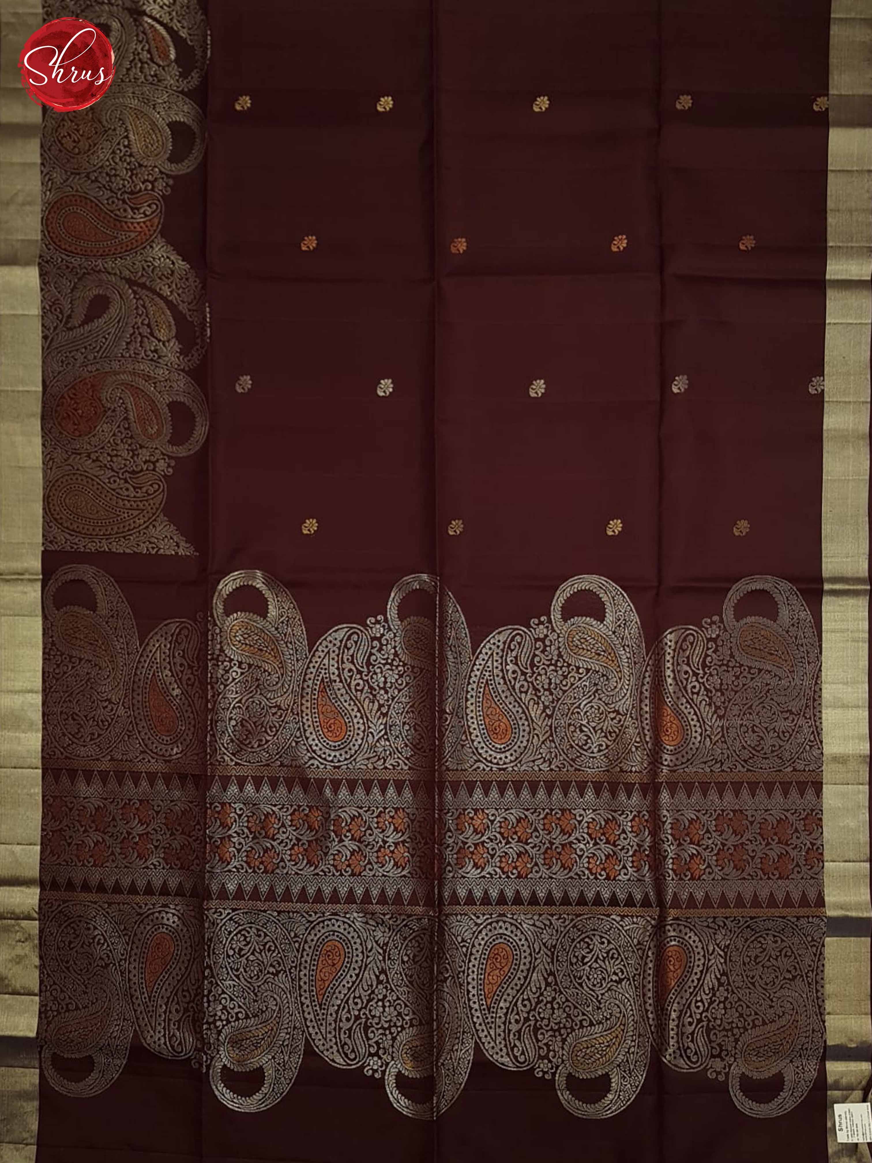 Brown(Single tone) - Soft Silk Saree - Shop on ShrusEternity.com