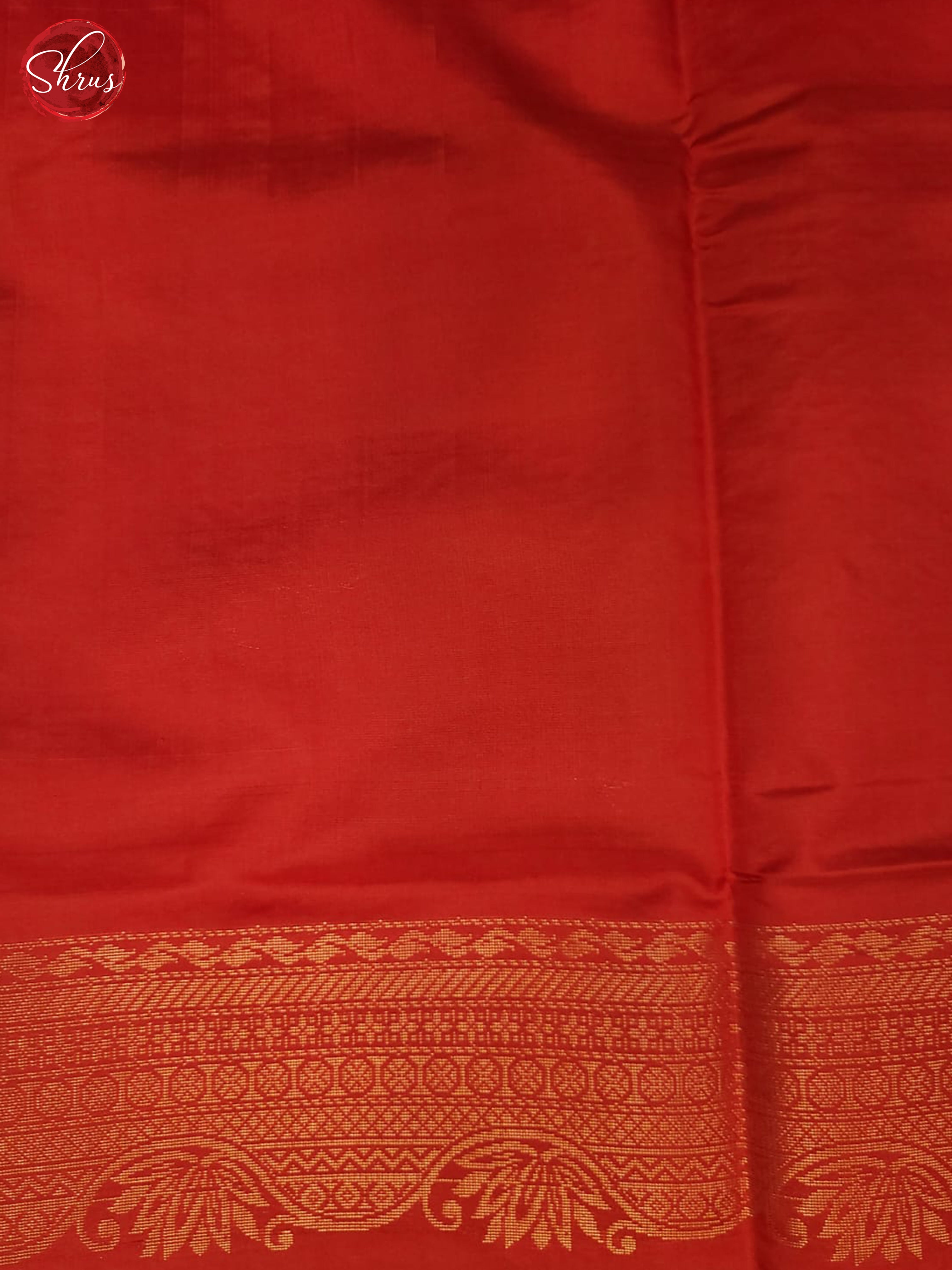 Mehandi green and red - Soft Silk Saree - Shop on ShrusEternity.com