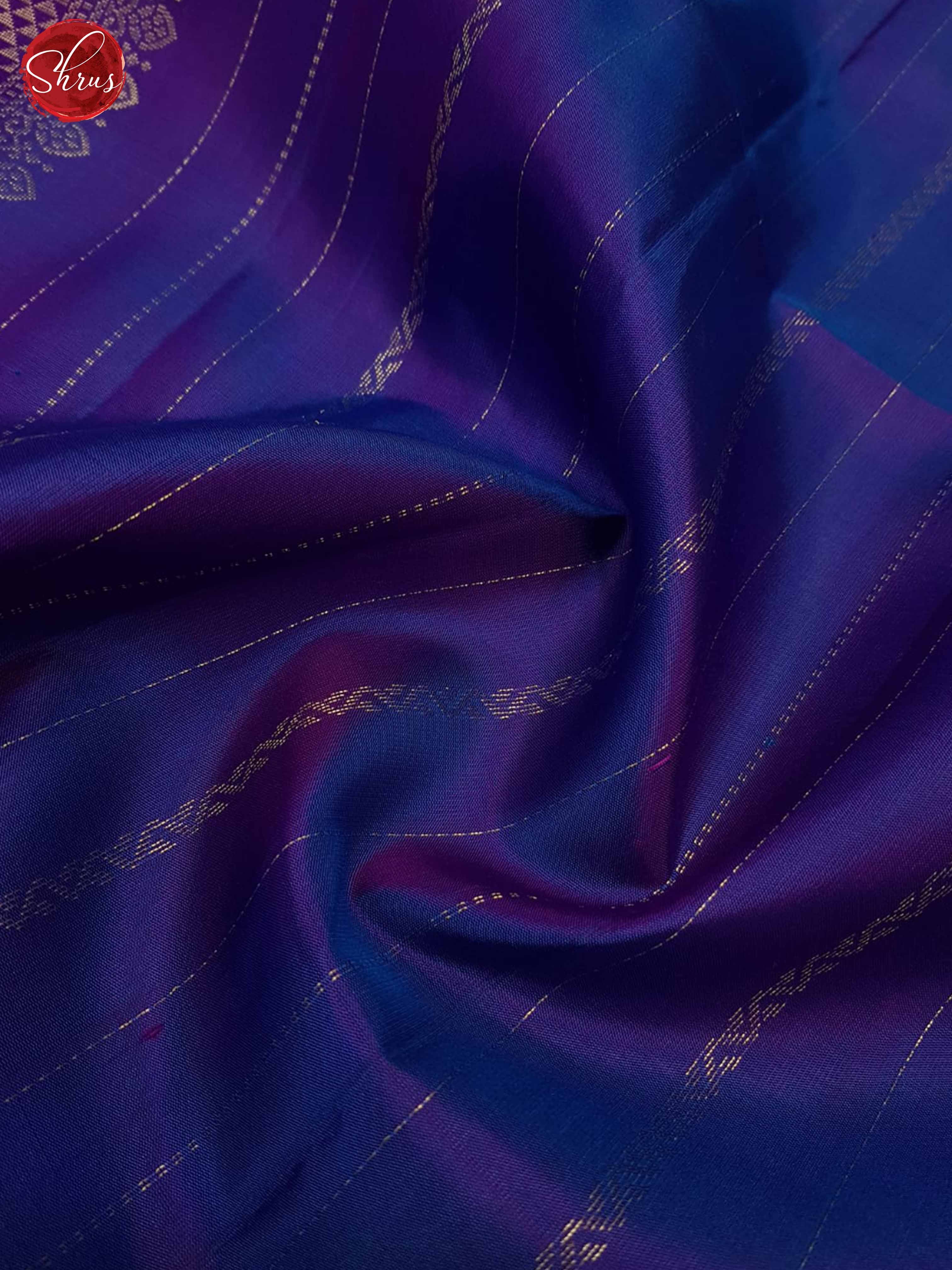 Blue and Purple- Soft Silk Saree - Shop on ShrusEternity.com