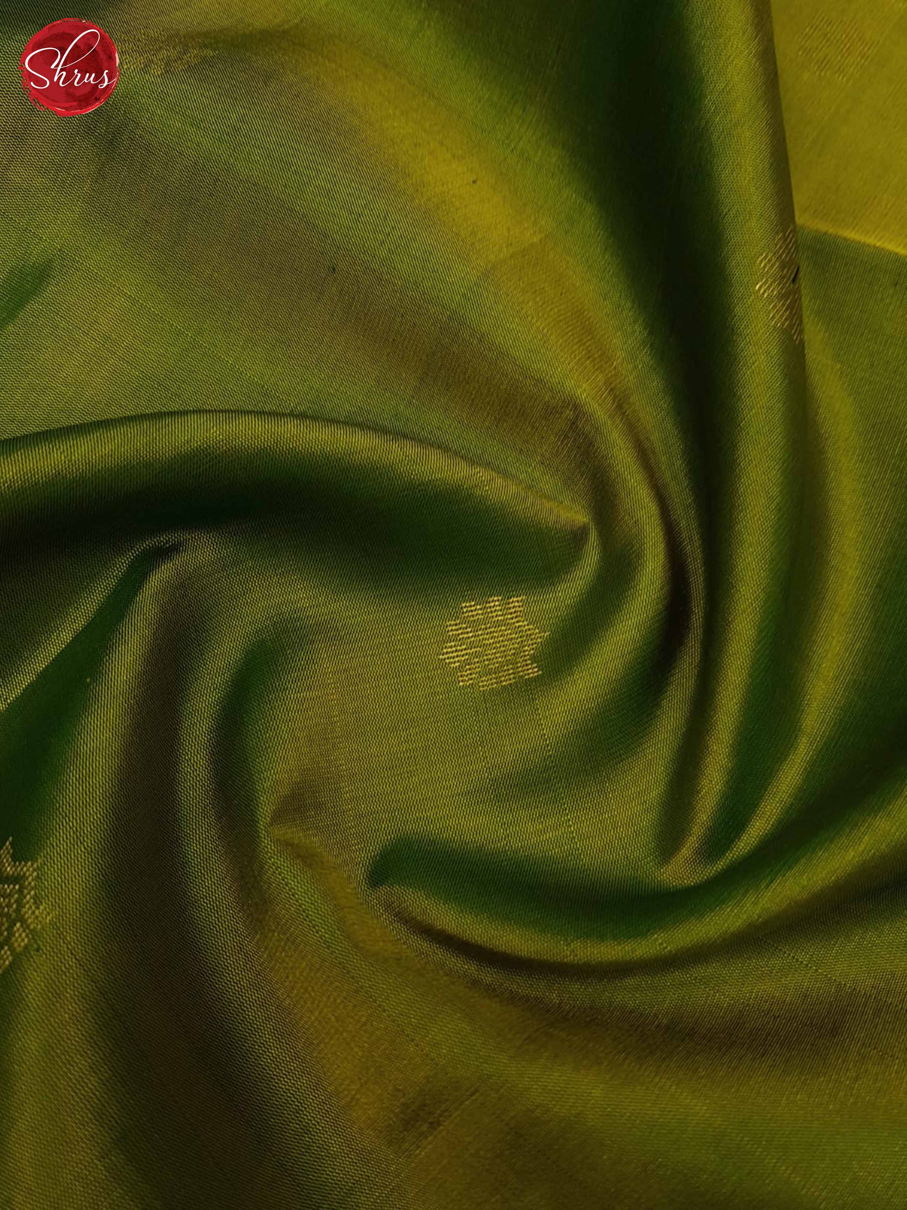 Lime Green and Green - Soft Silk Saree - Shop on ShrusEternity.com