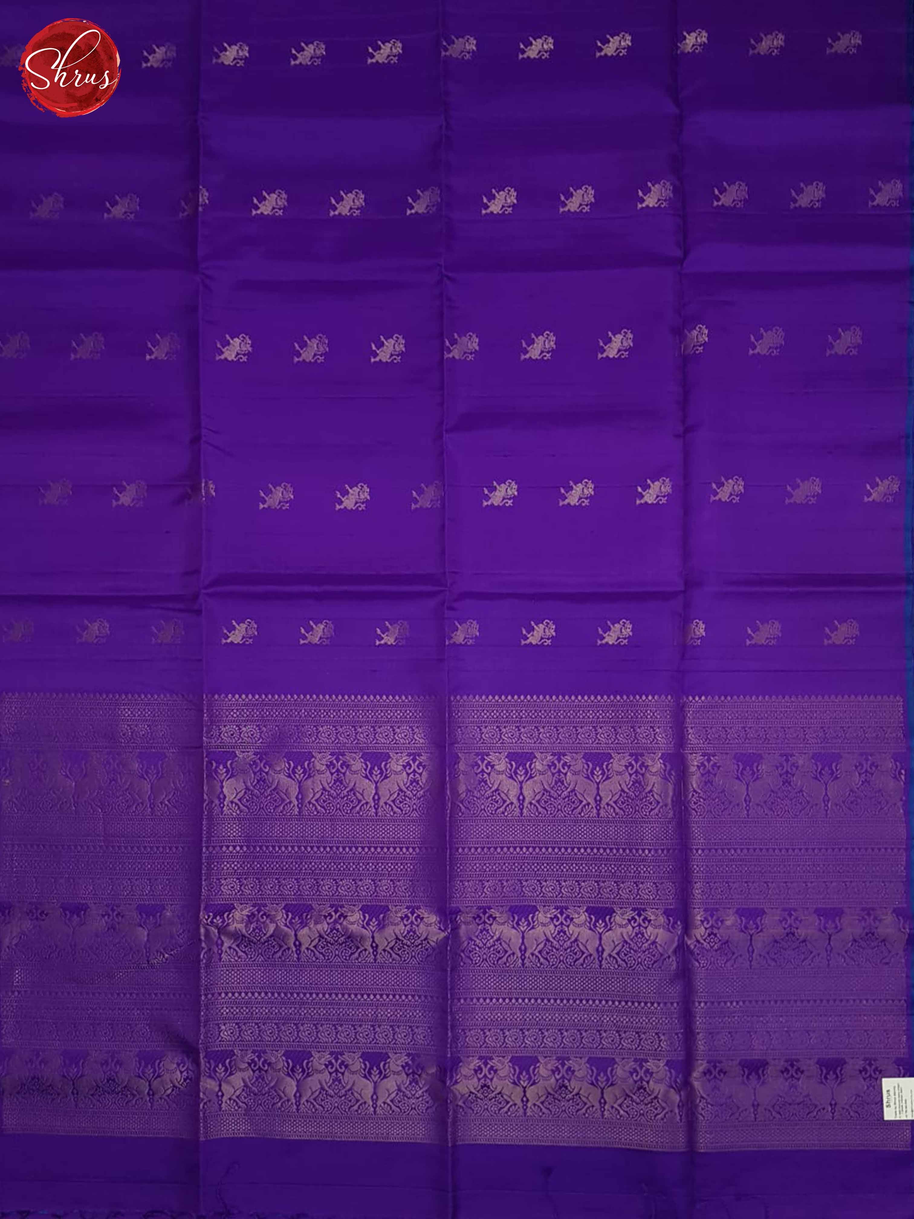 Purple and Blue - Soft Silk Saree - Shop on ShrusEternity.com