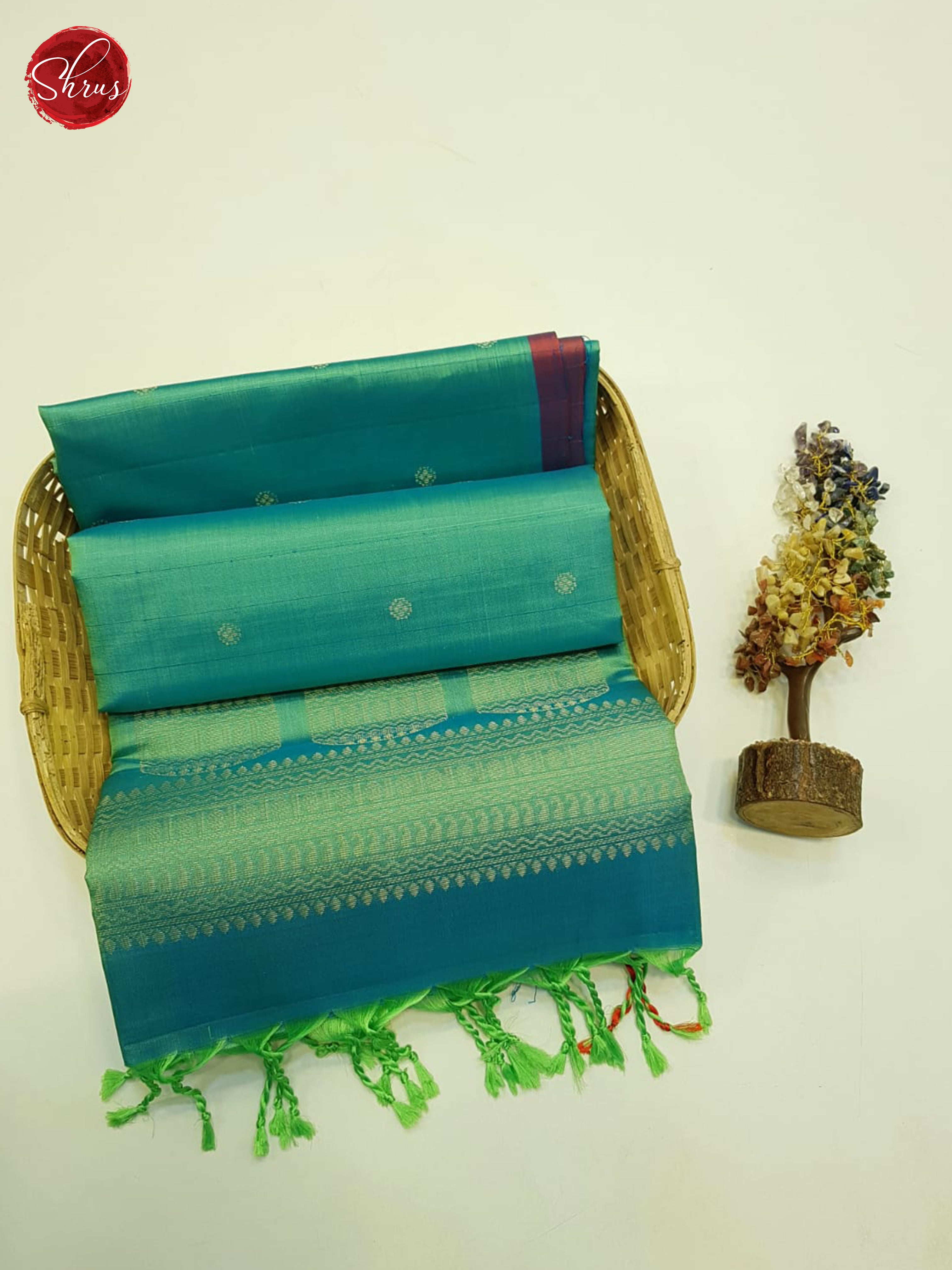 Green And Pink- Soft silk saree - Shop on ShrusEternity.com