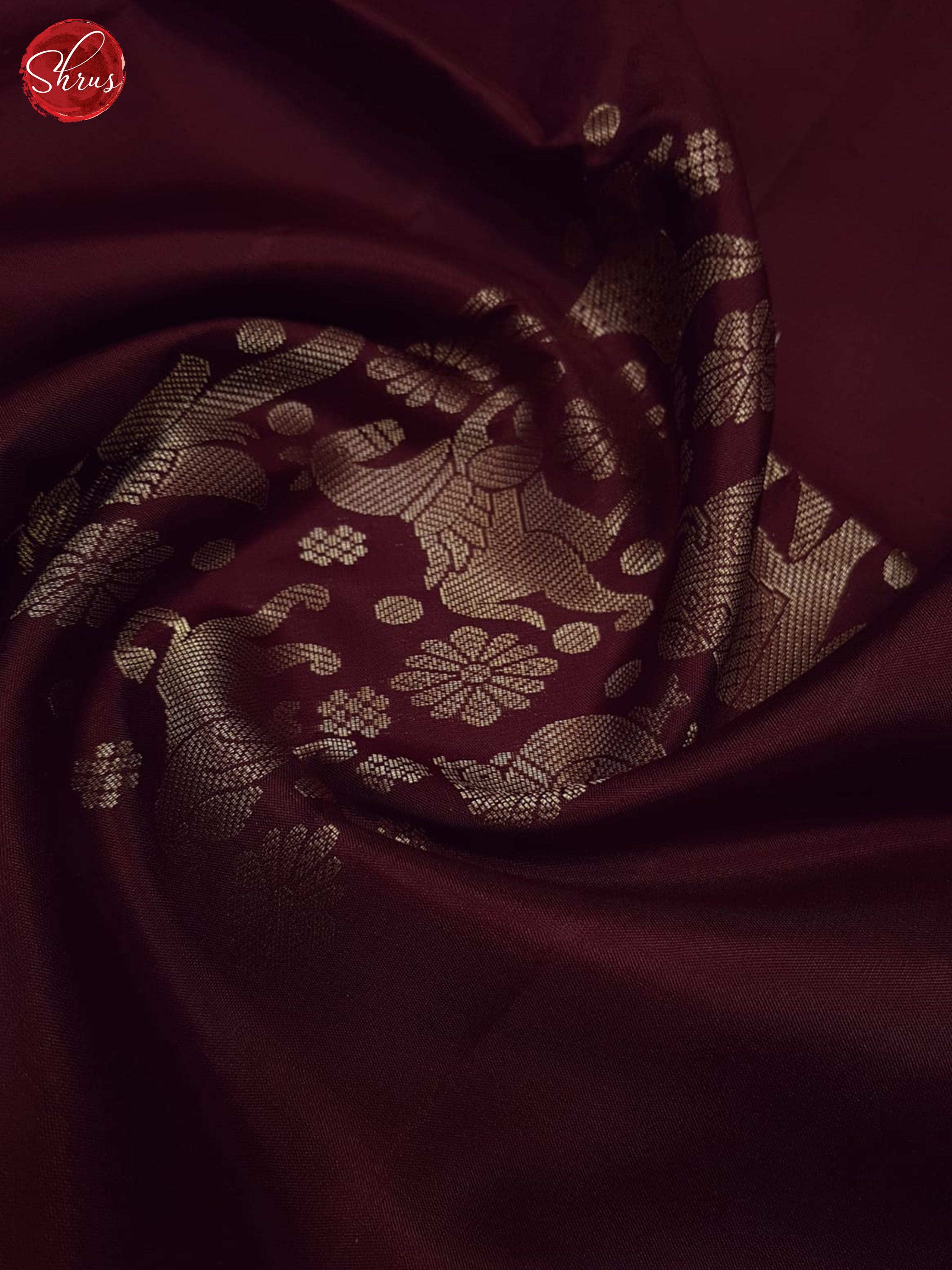 Deep Wine(Single tone)-Soft Silk Saree - Shop on ShrusEternity.com