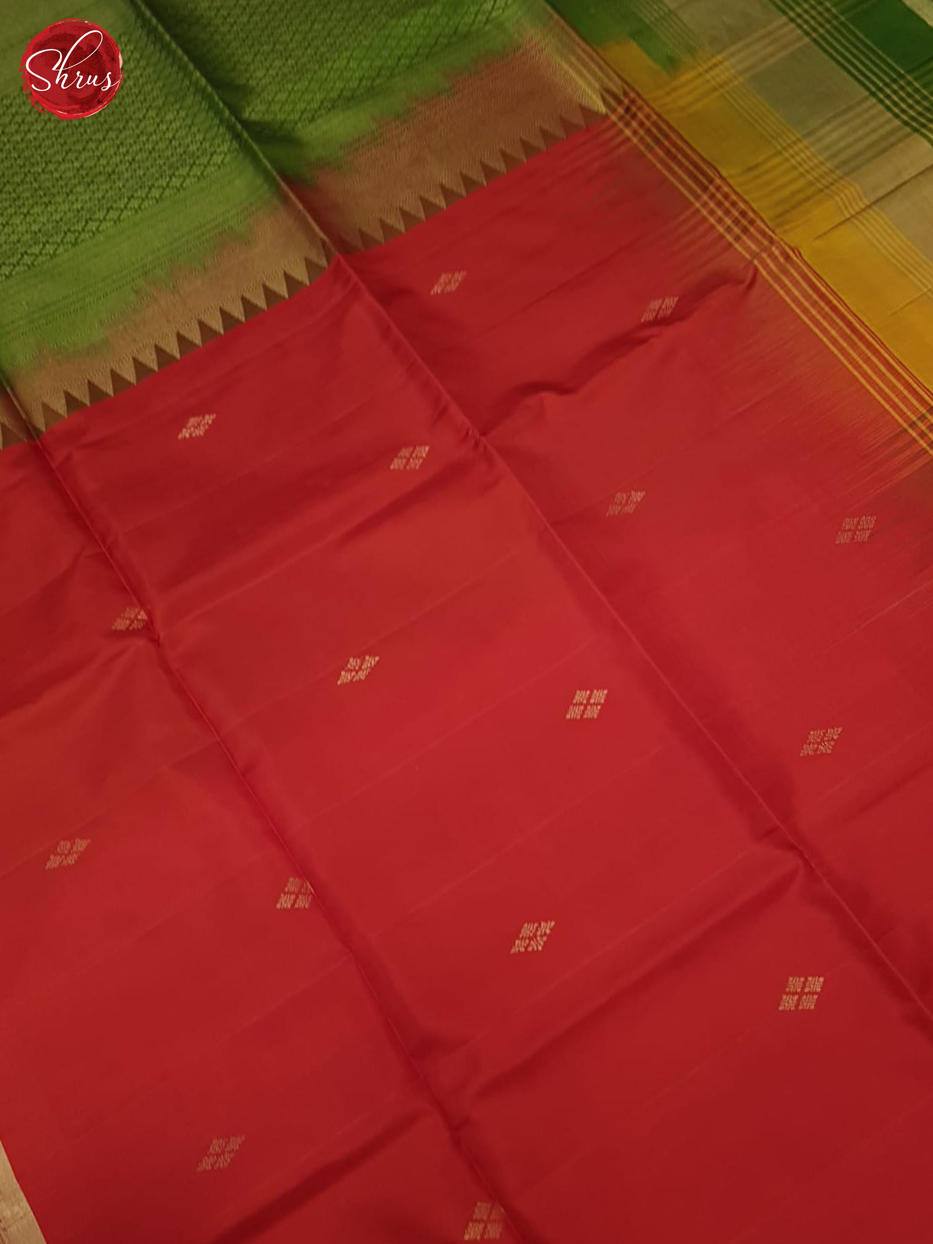 Red And Green-Soft Silk Saree - Shop on ShrusEternity.com